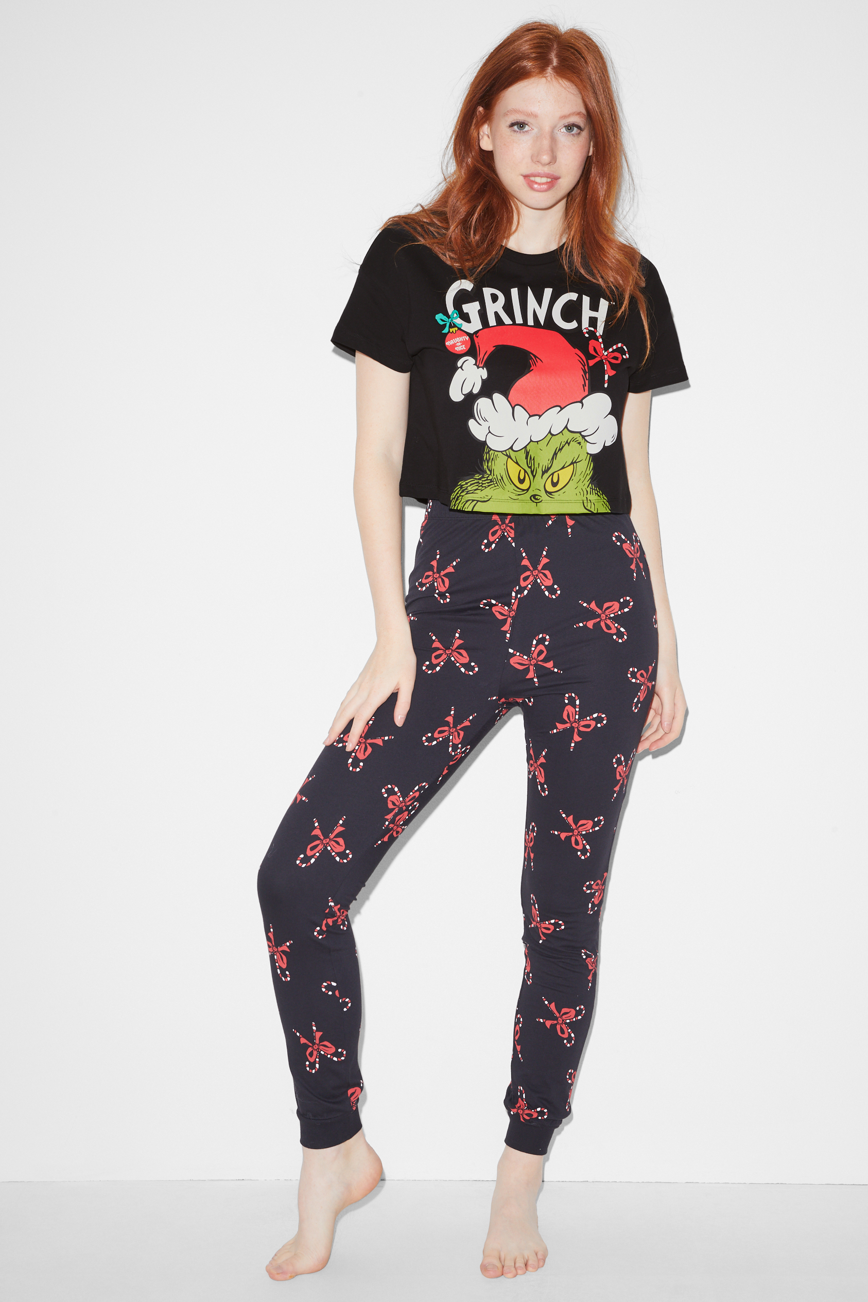 CLOCKHOUSE - Christmas pyjama top - The Grinch