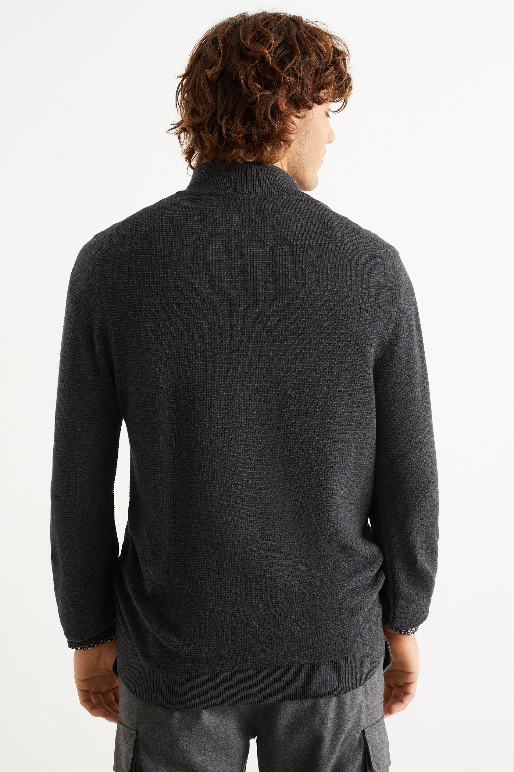 Jumper and shirt - regular fit - button-down collar