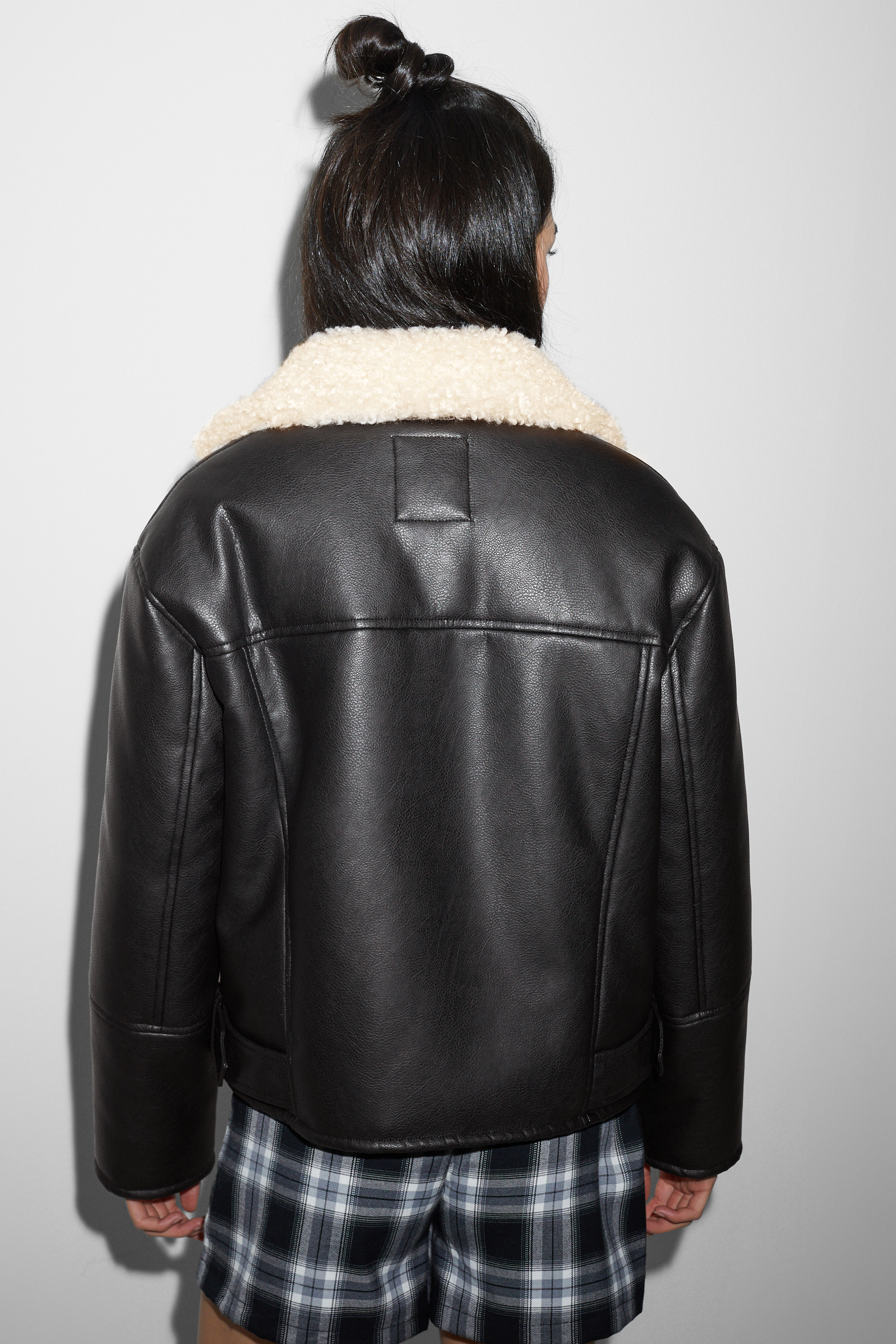CLOCKHOUSE - shearling jacket - faux leather