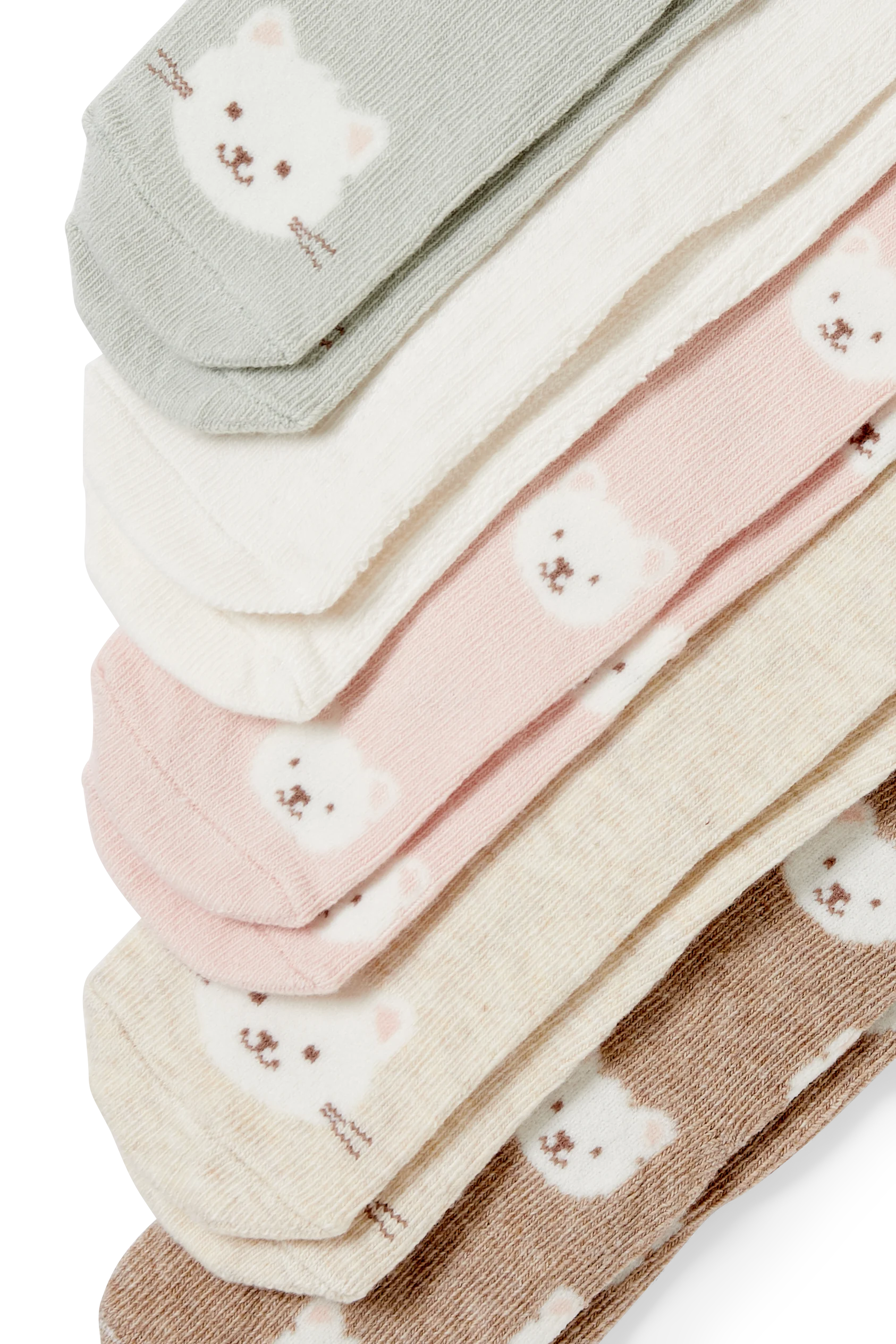 Multipack of 5 - kitten - baby socks with motif