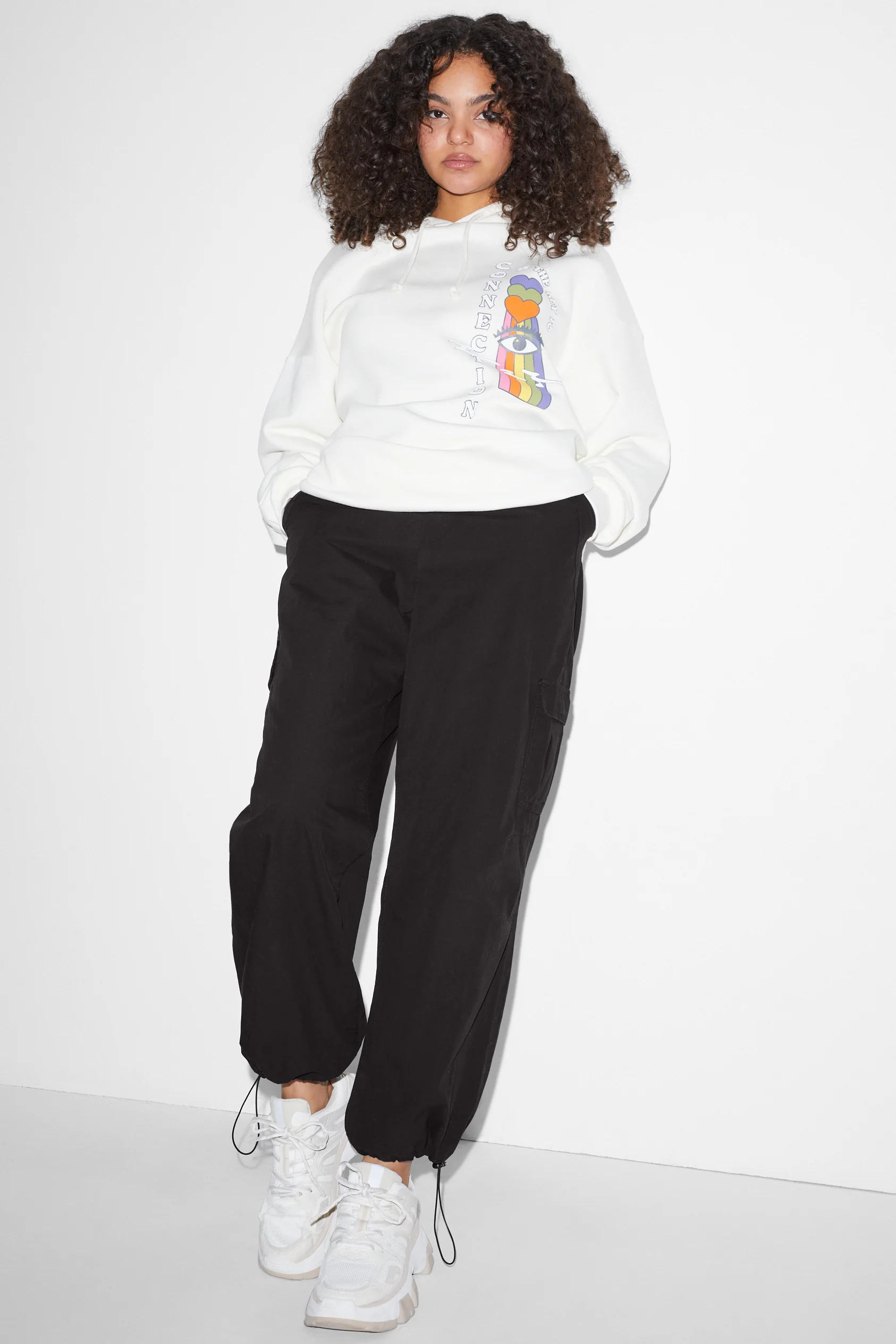 CLOCKHOUSE - parachute trousers - mid-rise waist - loose fit