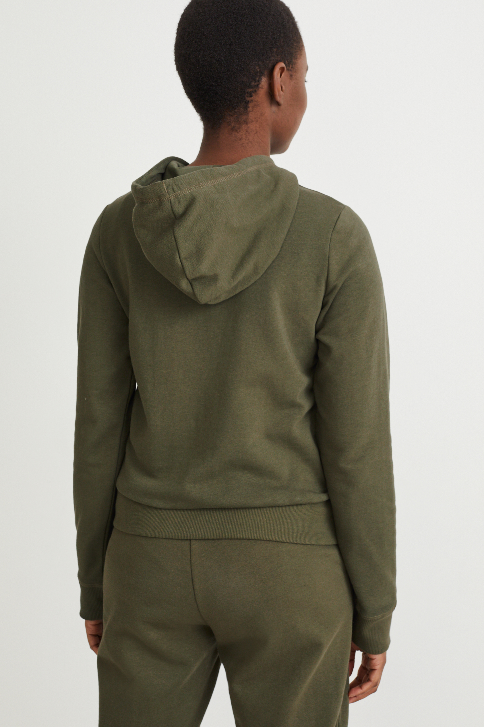 Basic zip-through sweatshirt with hood