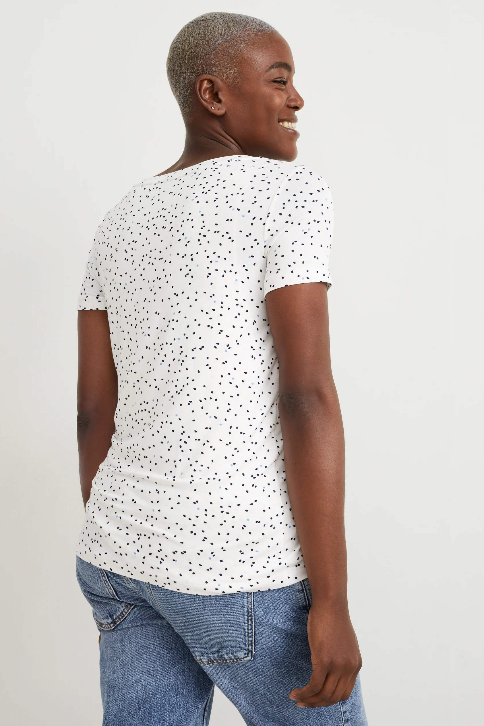Nursing T-shirt - polka dot