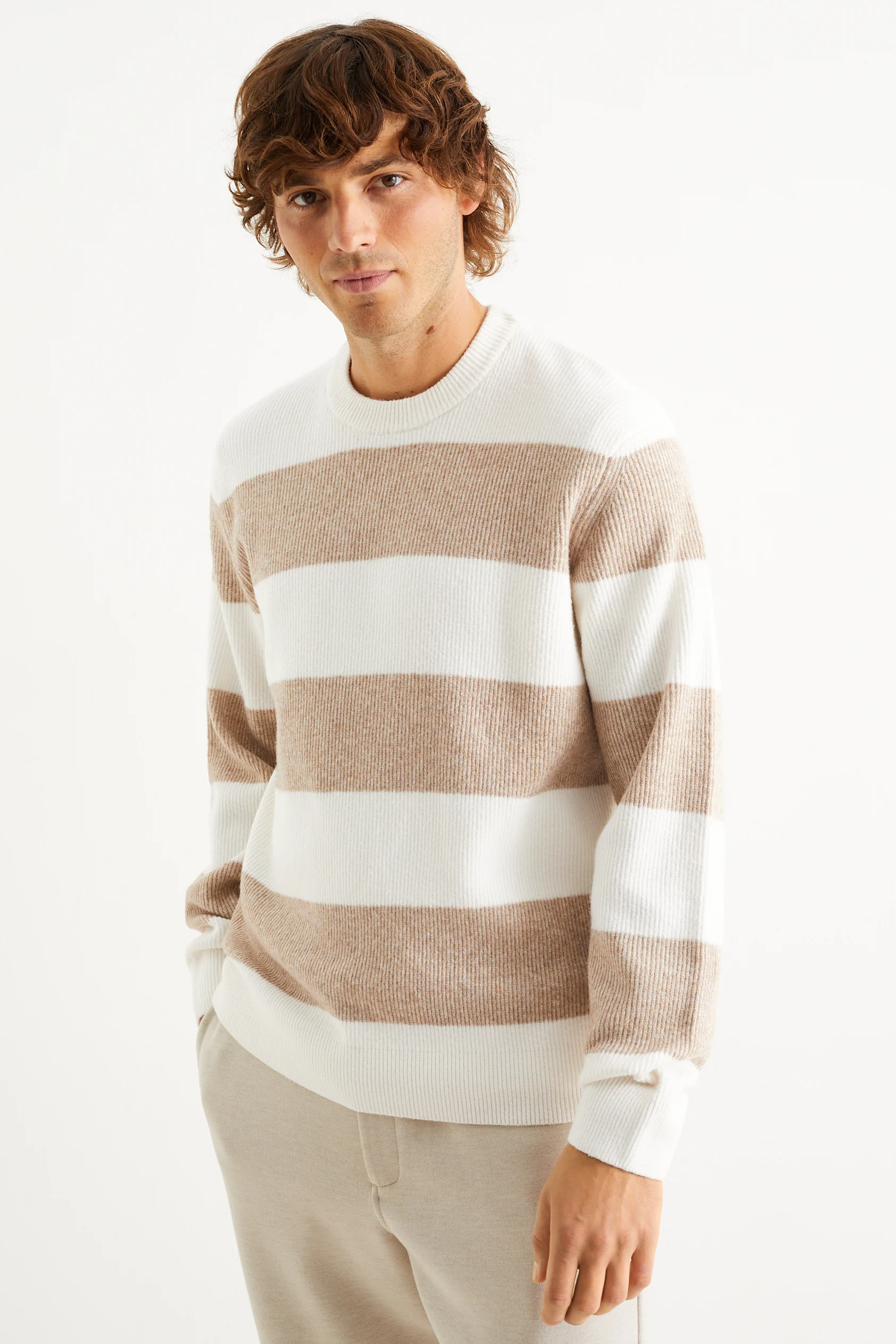 Jumper - ribbed - striped