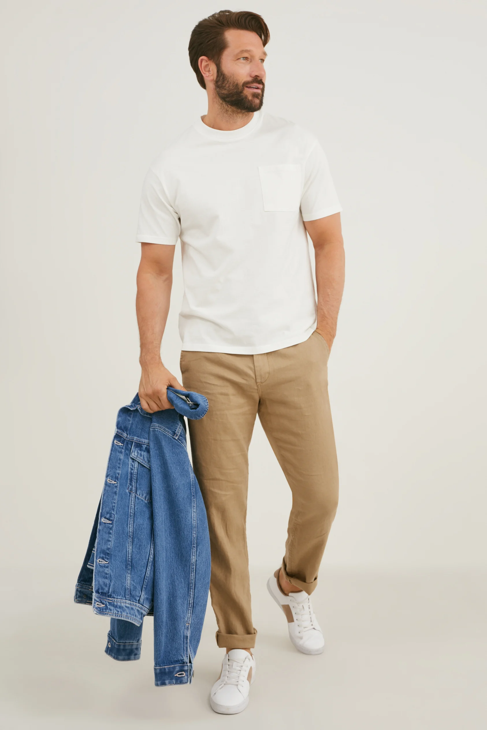Linen chinos - regular fit