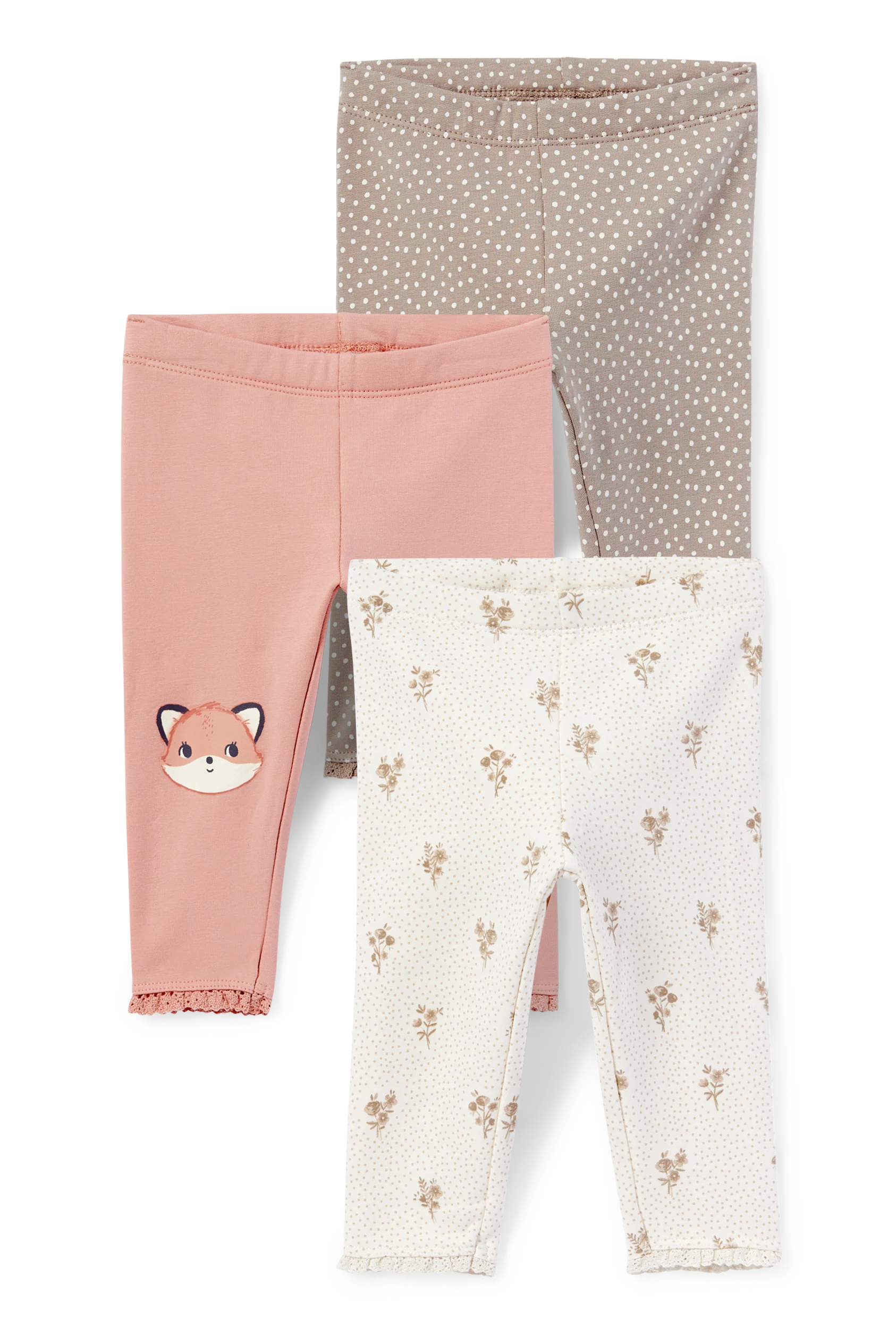 Multipack of 3 - baby leggings