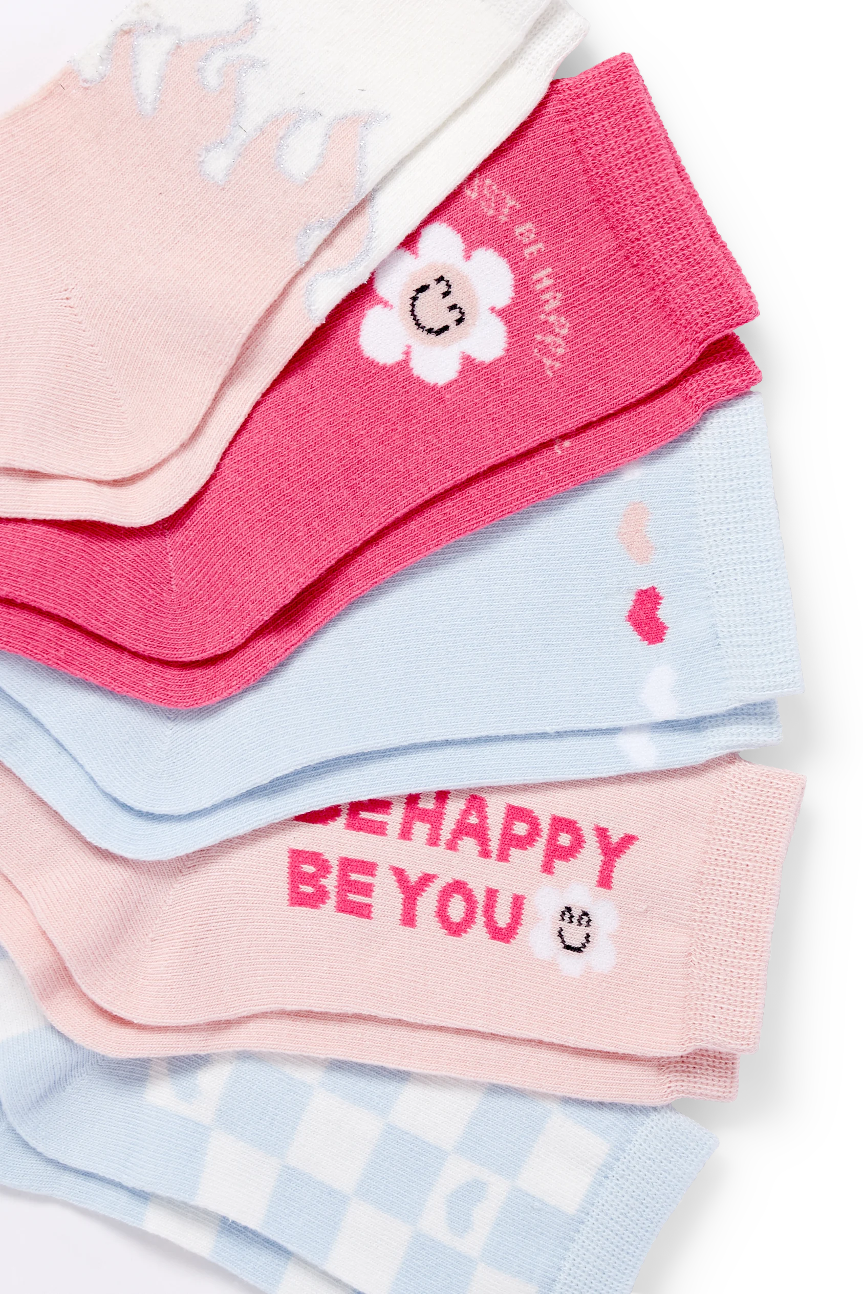 Multipack of 5 - hearts - socks with motif