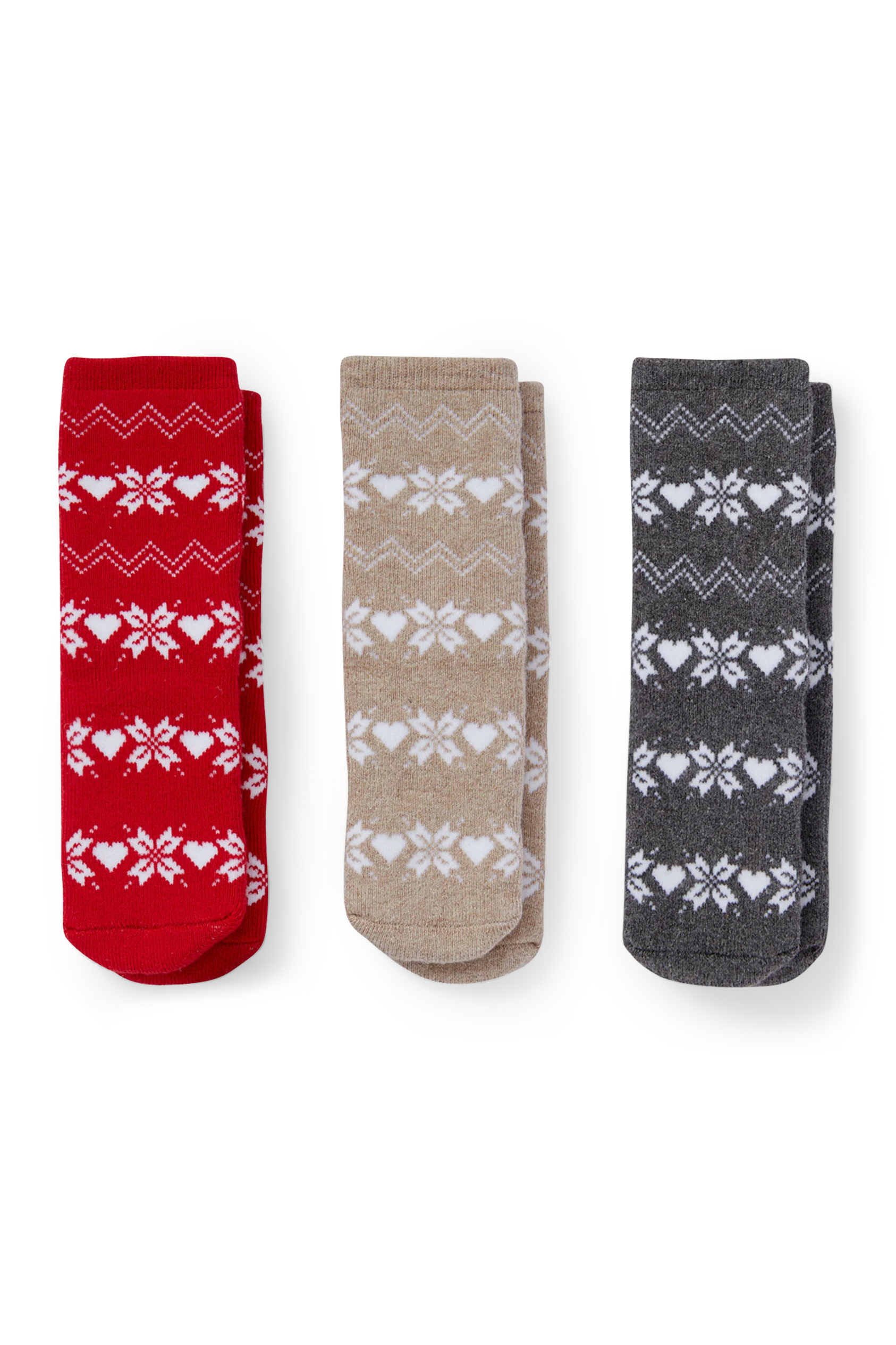 Multipack of 3 - baby Christmas non-slip socks