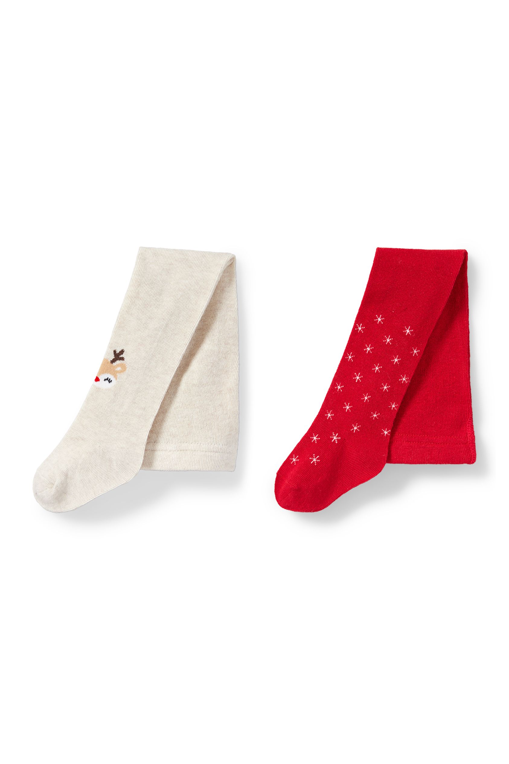 Multipack of 2 - Rudolf - baby Christmas tights
