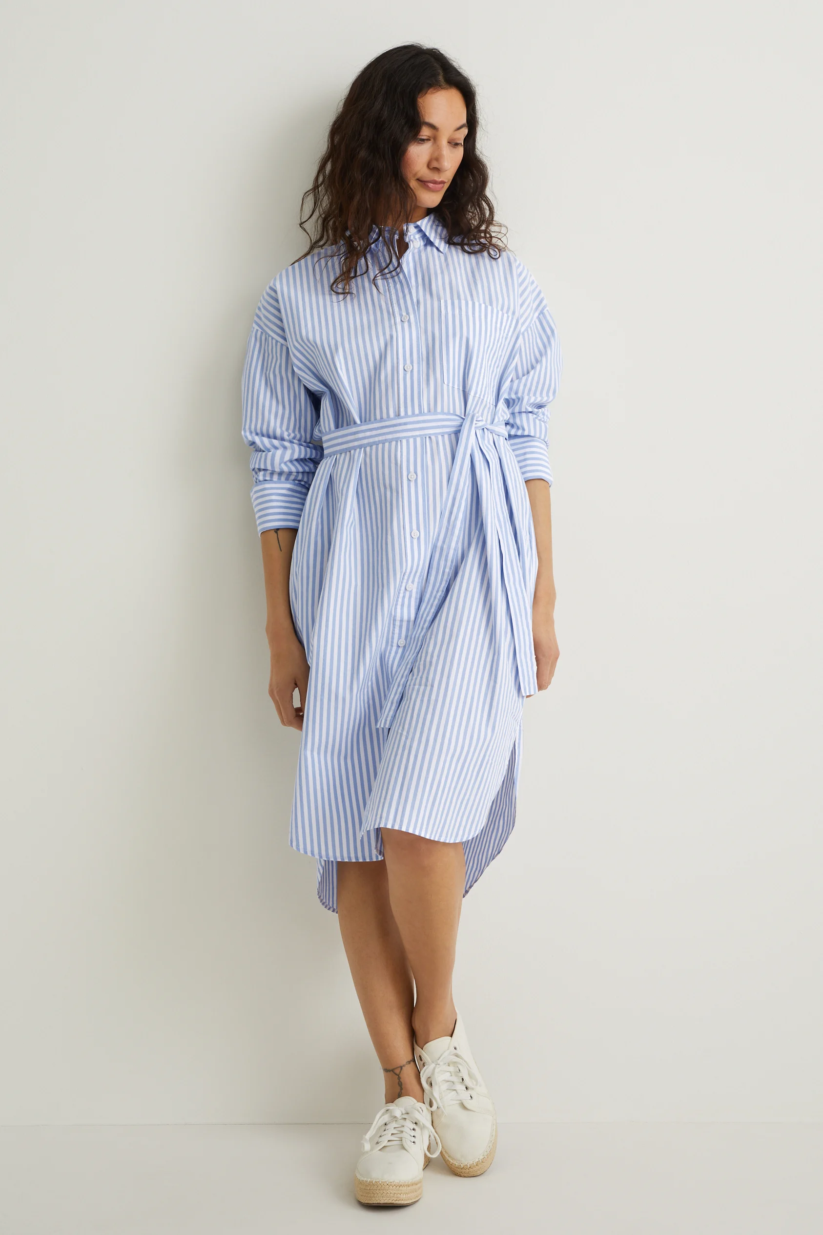 Shirt dress - striped