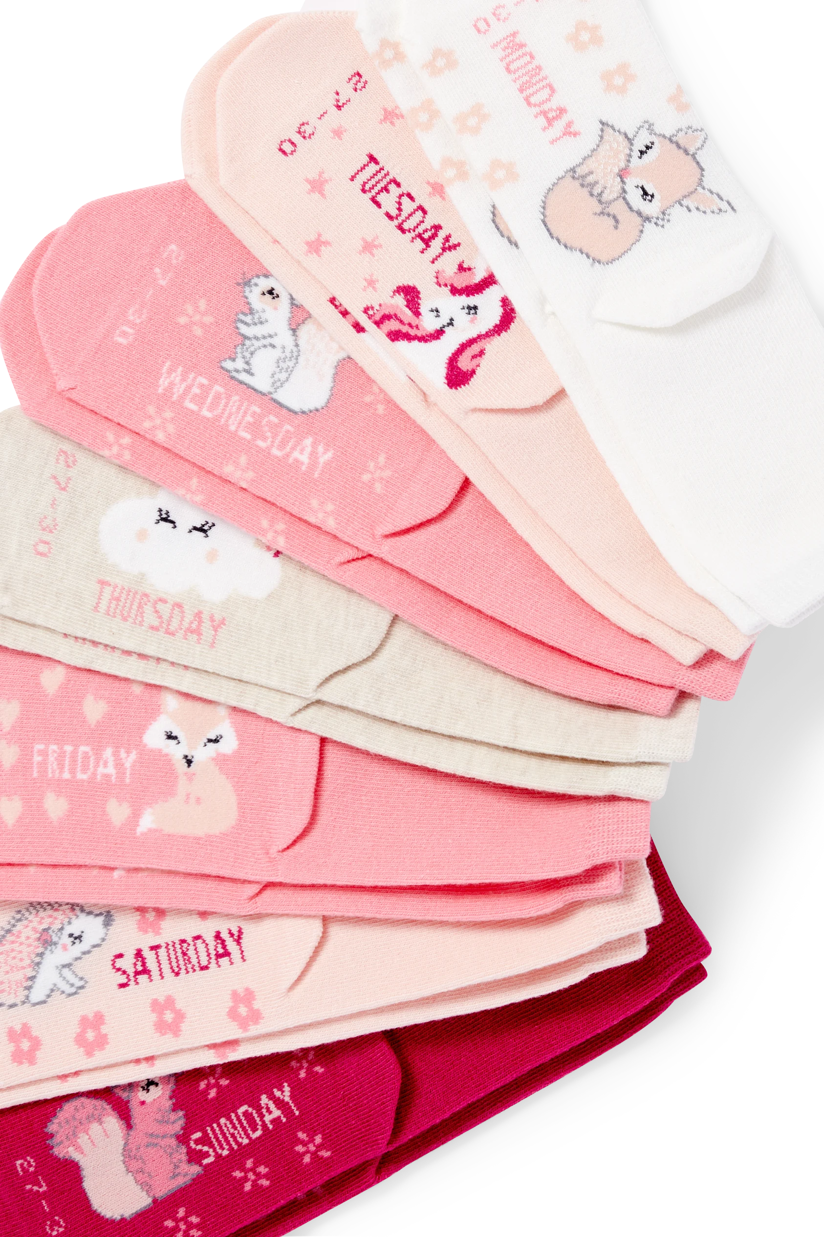 Multipack of 7 - days of the week - socks with motif