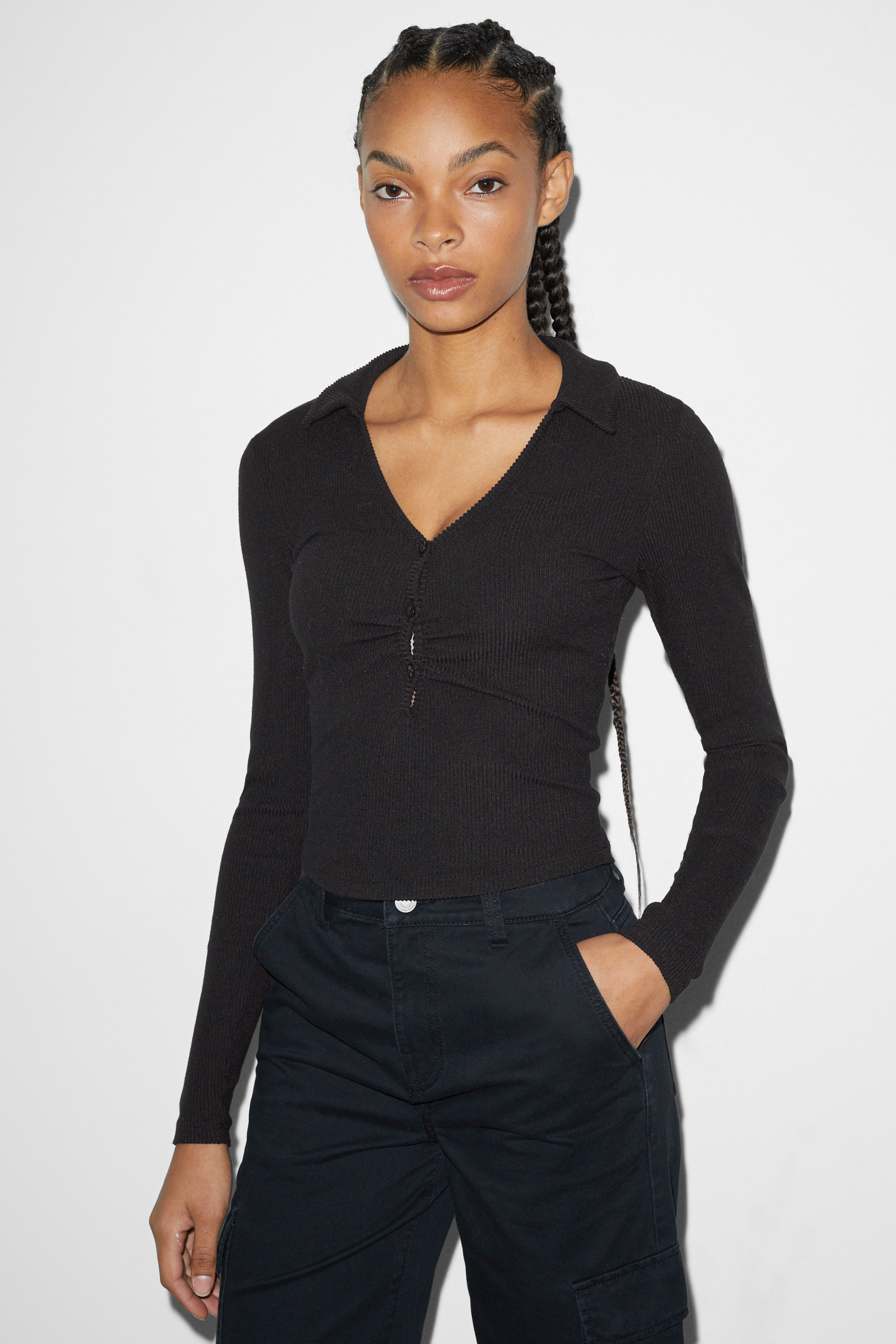 CLOCKHOUSE - cropped long sleeve top