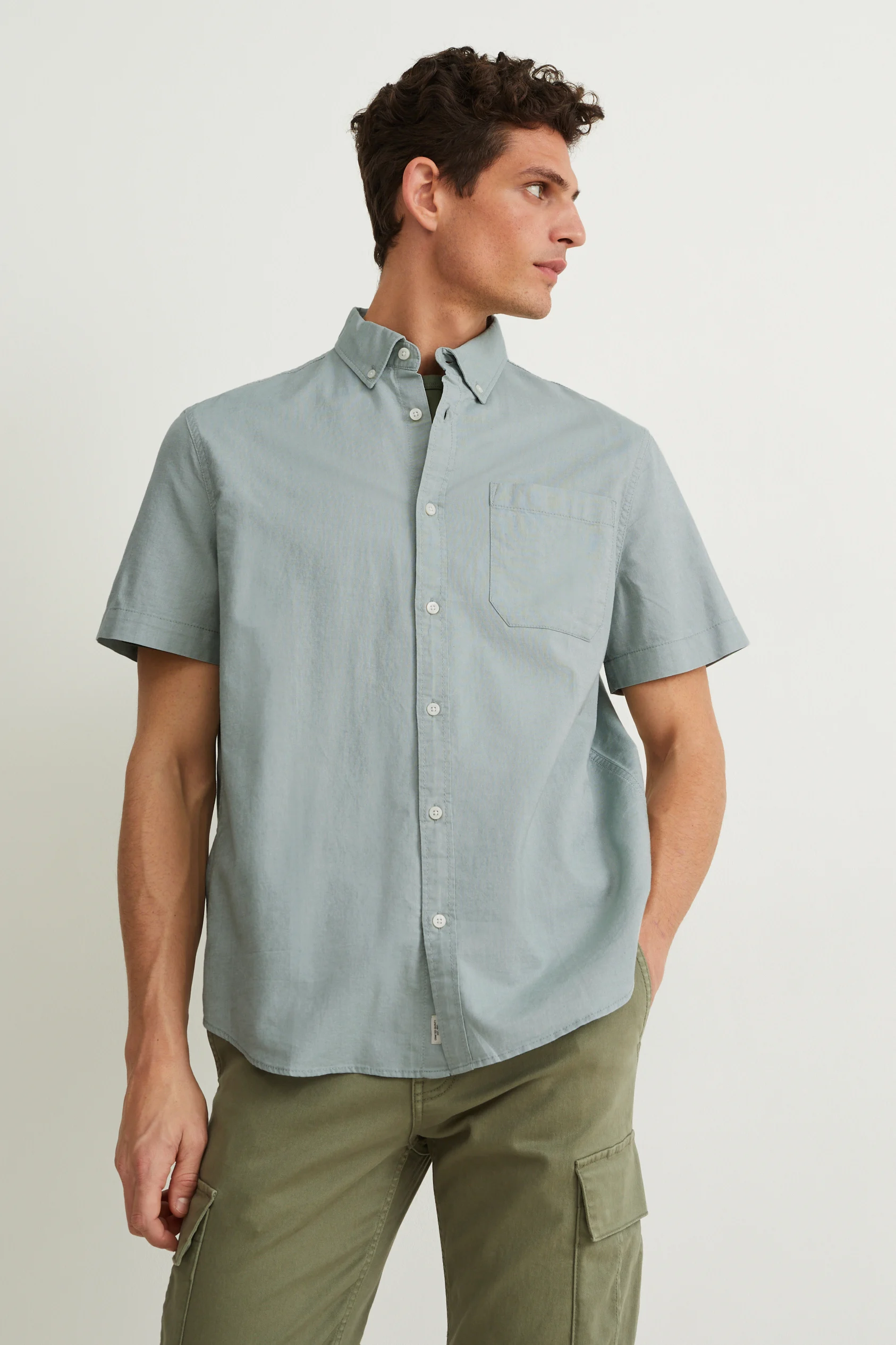 Shirt - regular fit - button-down collar