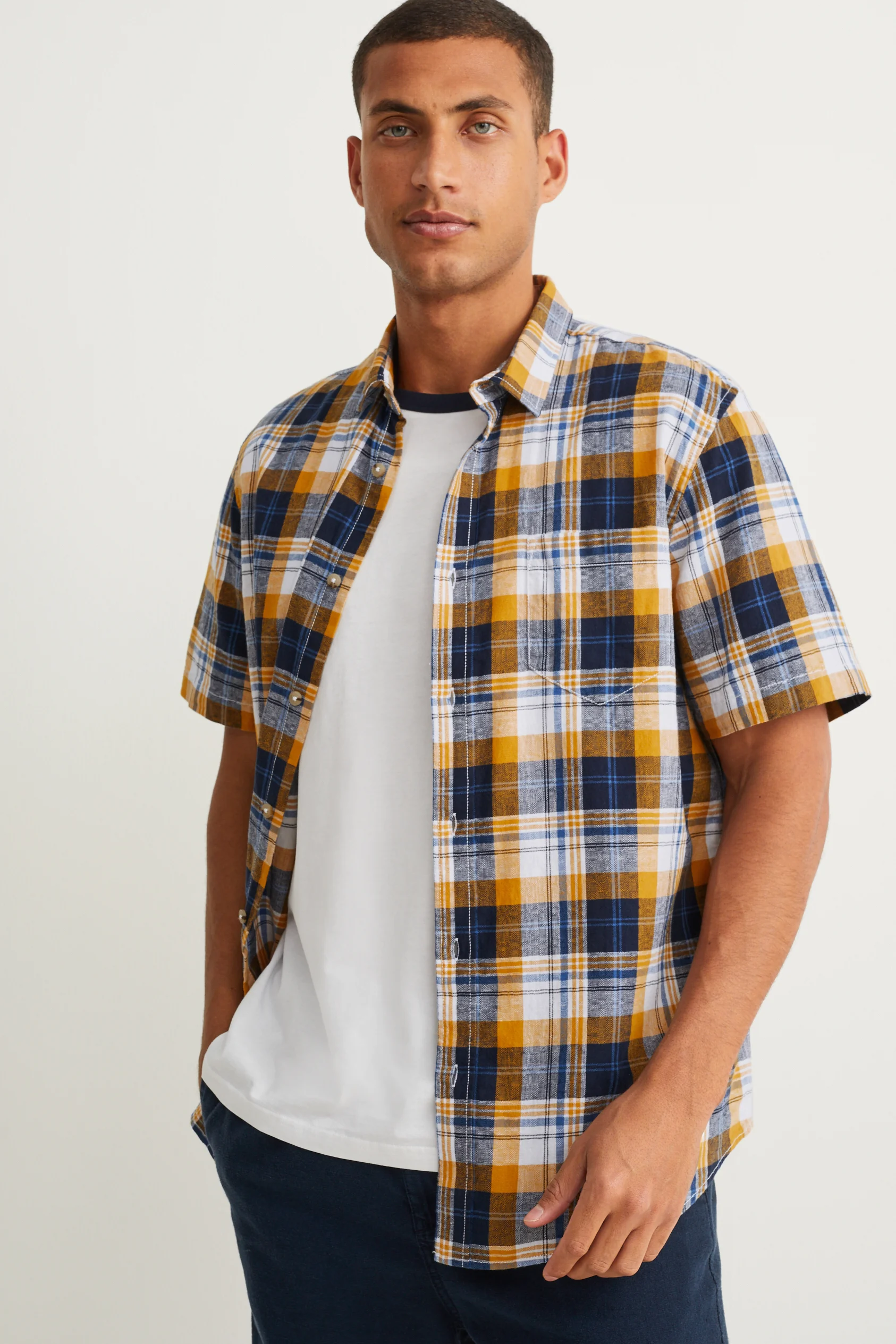 Shirt - regular fit - kent collar - check