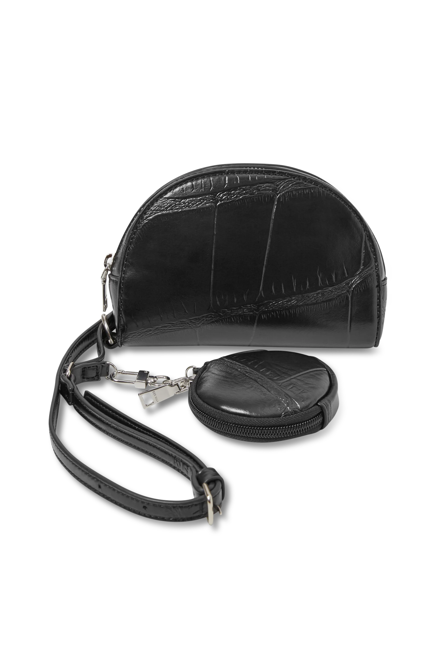 Set - small shoulder bag and wallet - faux leather