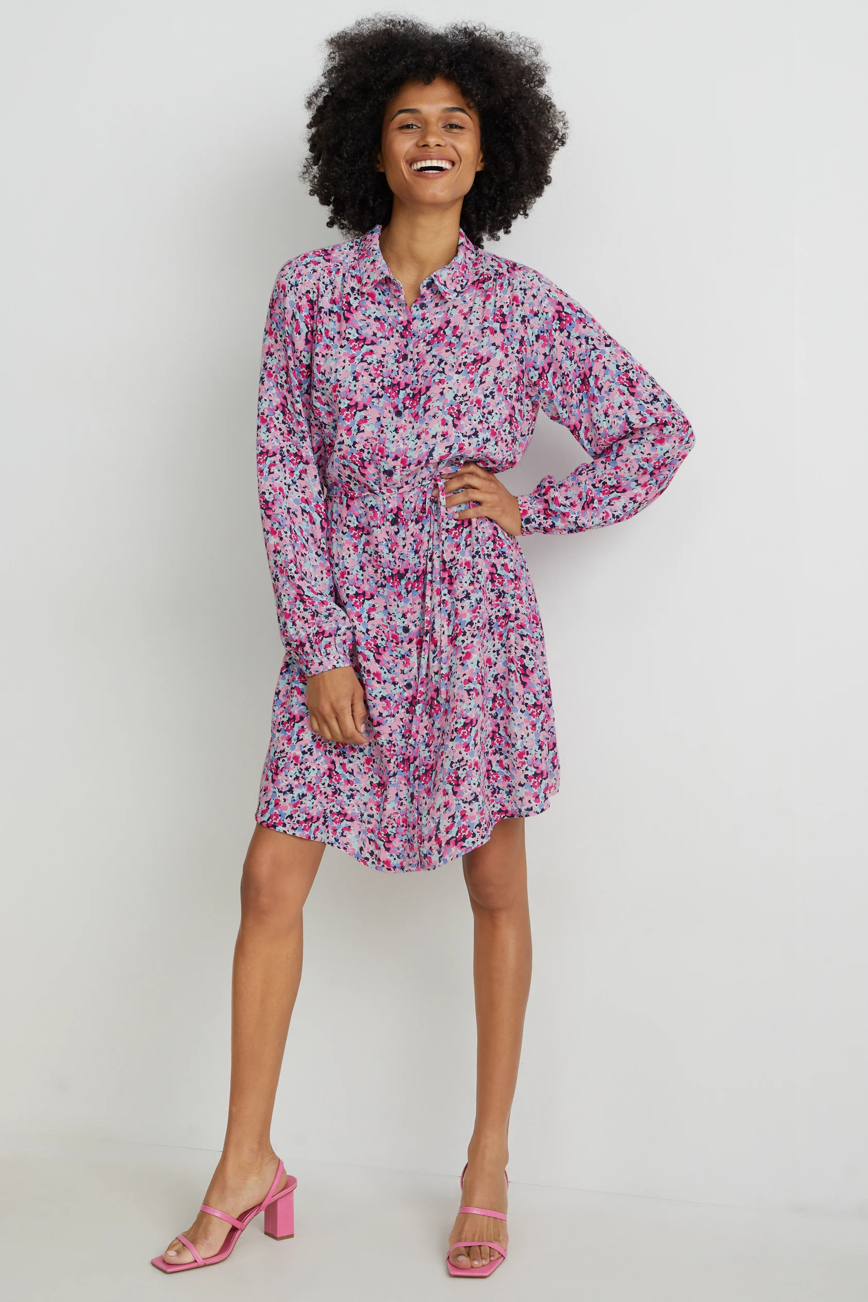 Shirt dress - floral