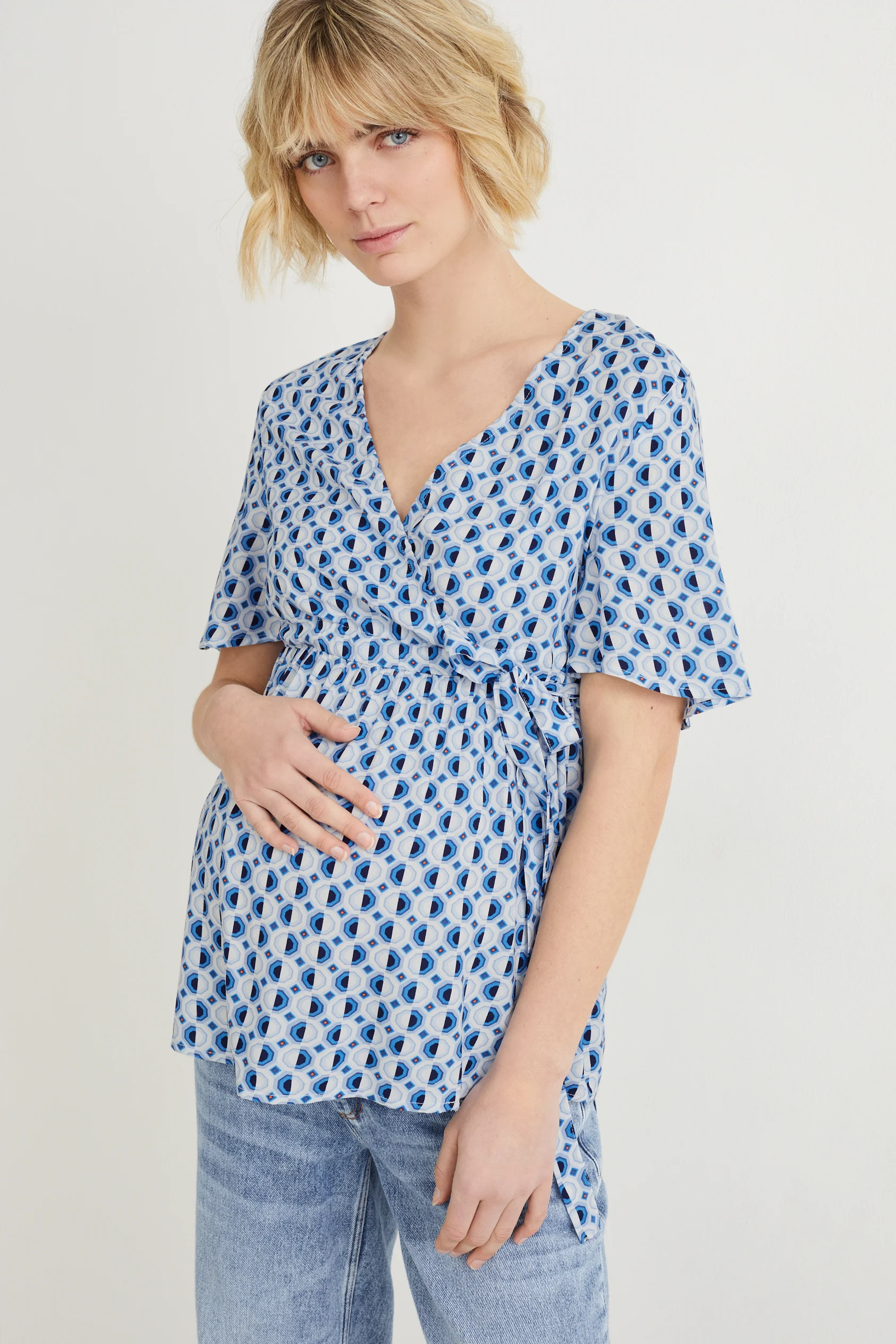 Nursing blouse - patterned