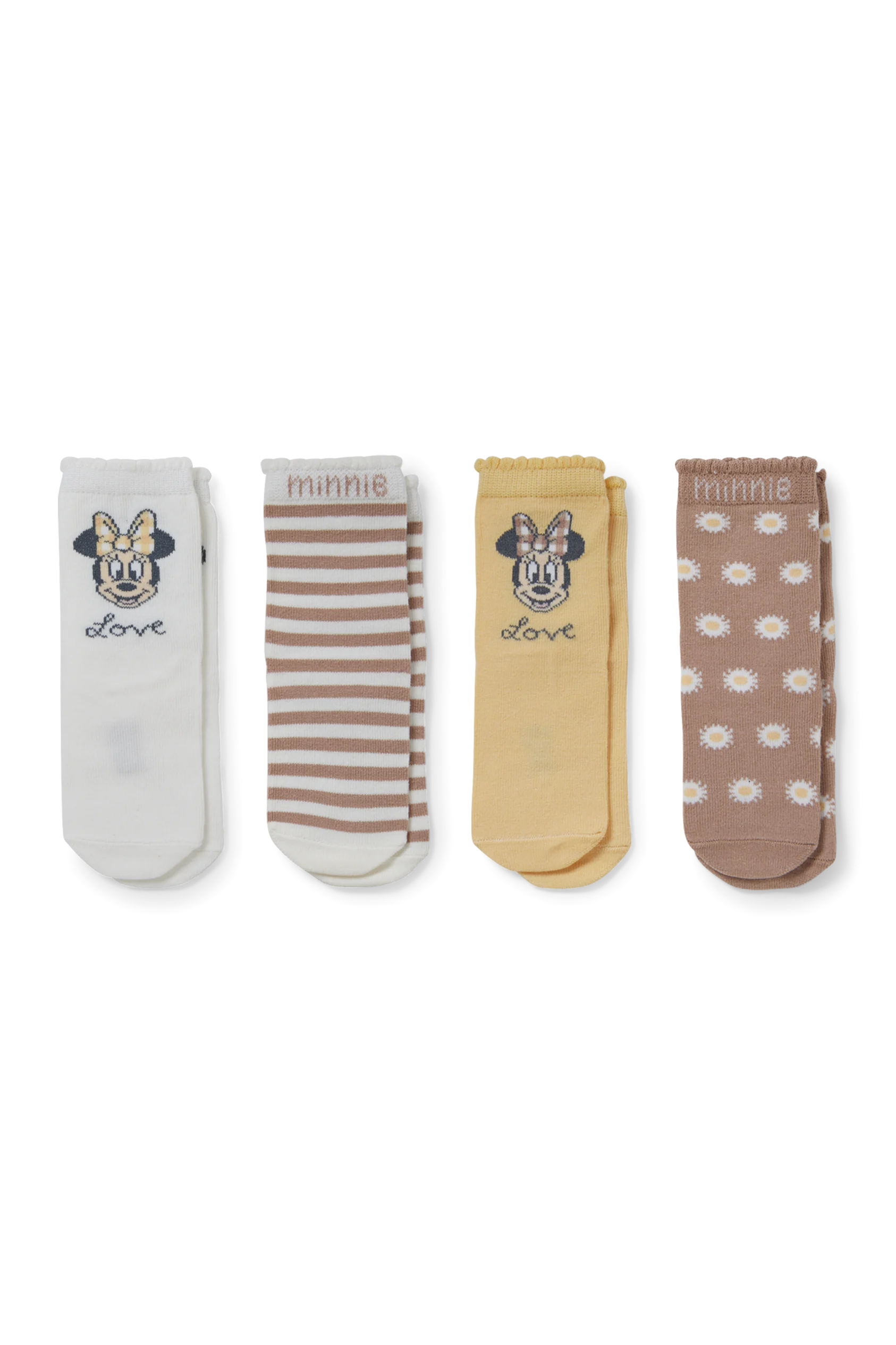 Multipack of 4 - Minnie Mouse - baby socks with motif