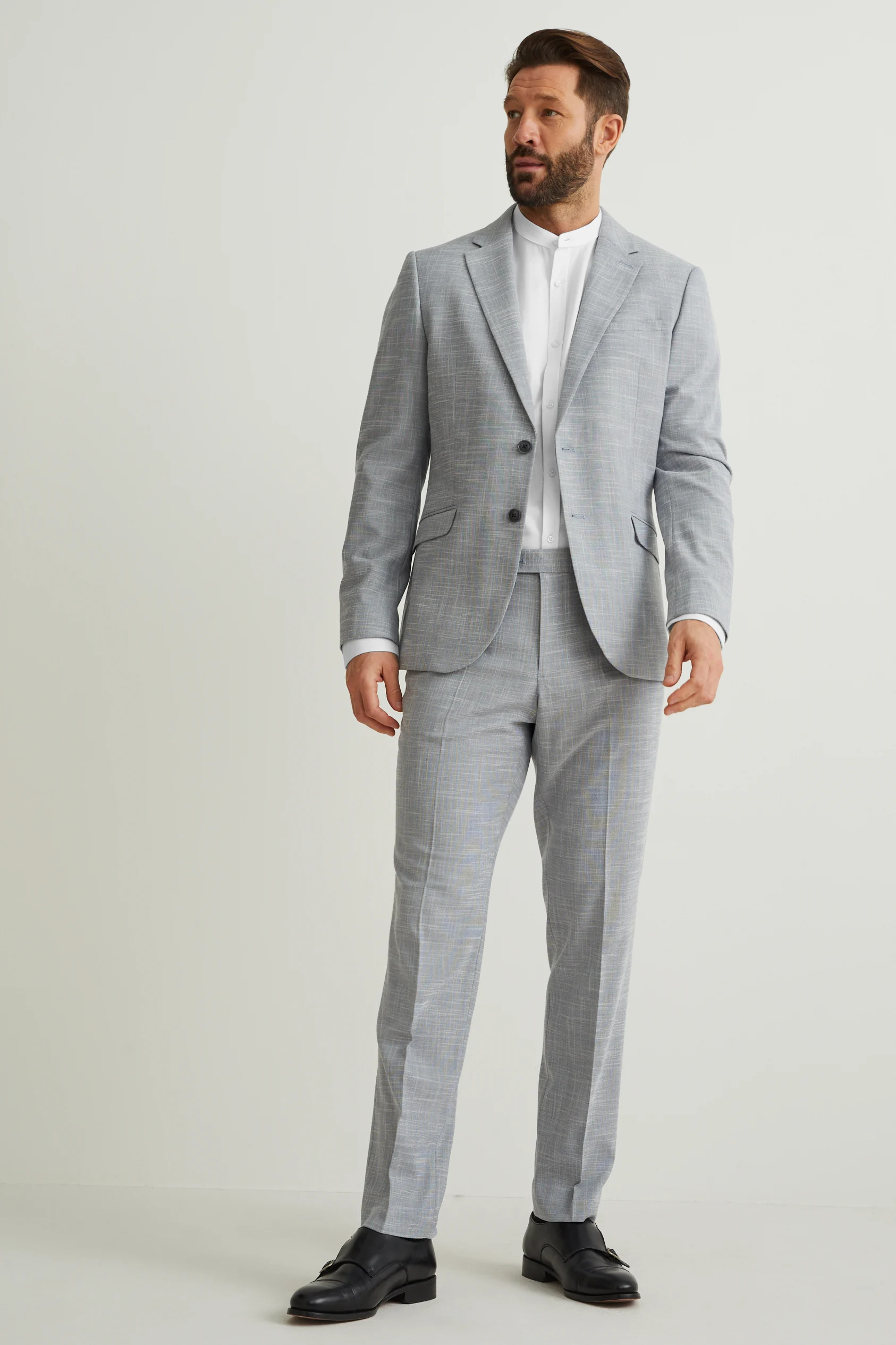 Oxford shirt - slim fit - band collar