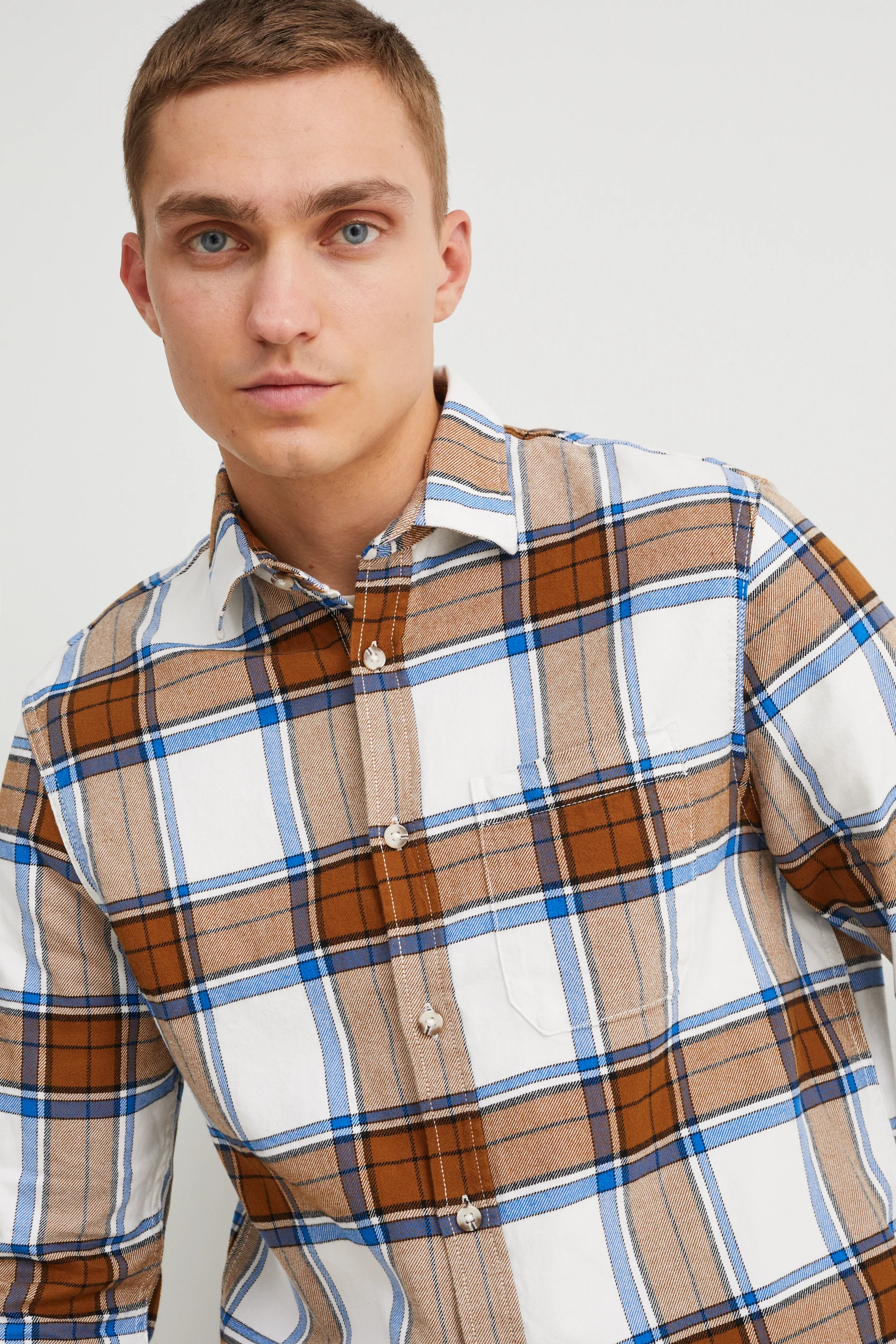 Flannel shirt - regular fit - Kent collar - check