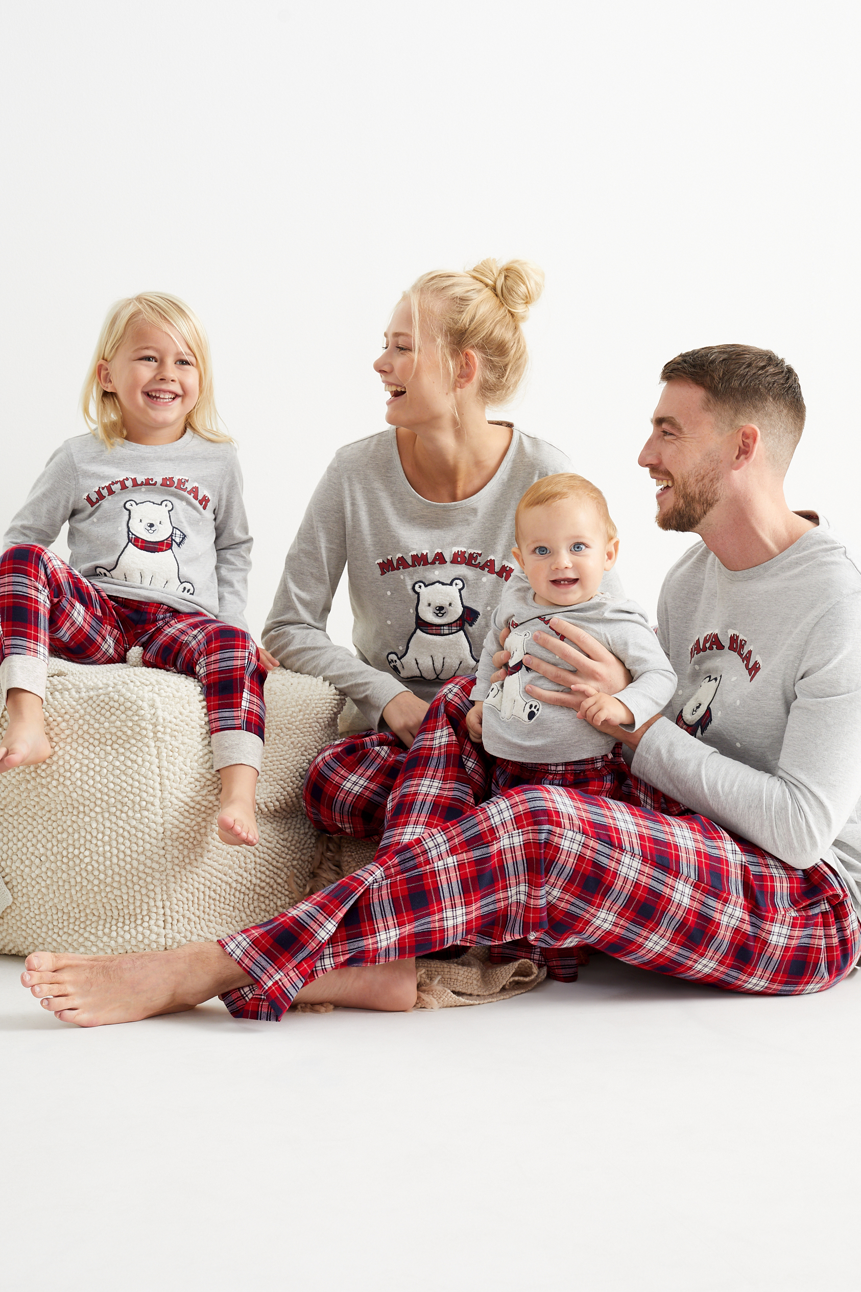Christmas pyjamas with flannel bottoms- polar bear