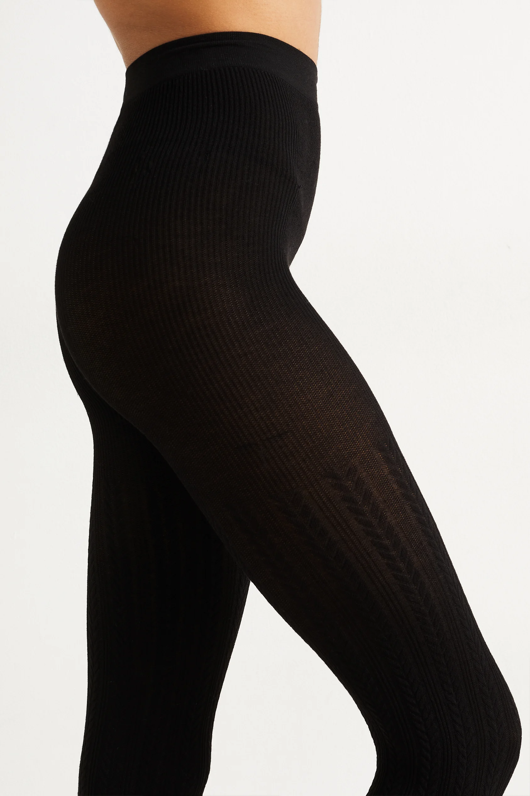 Tights - cable knit pattern