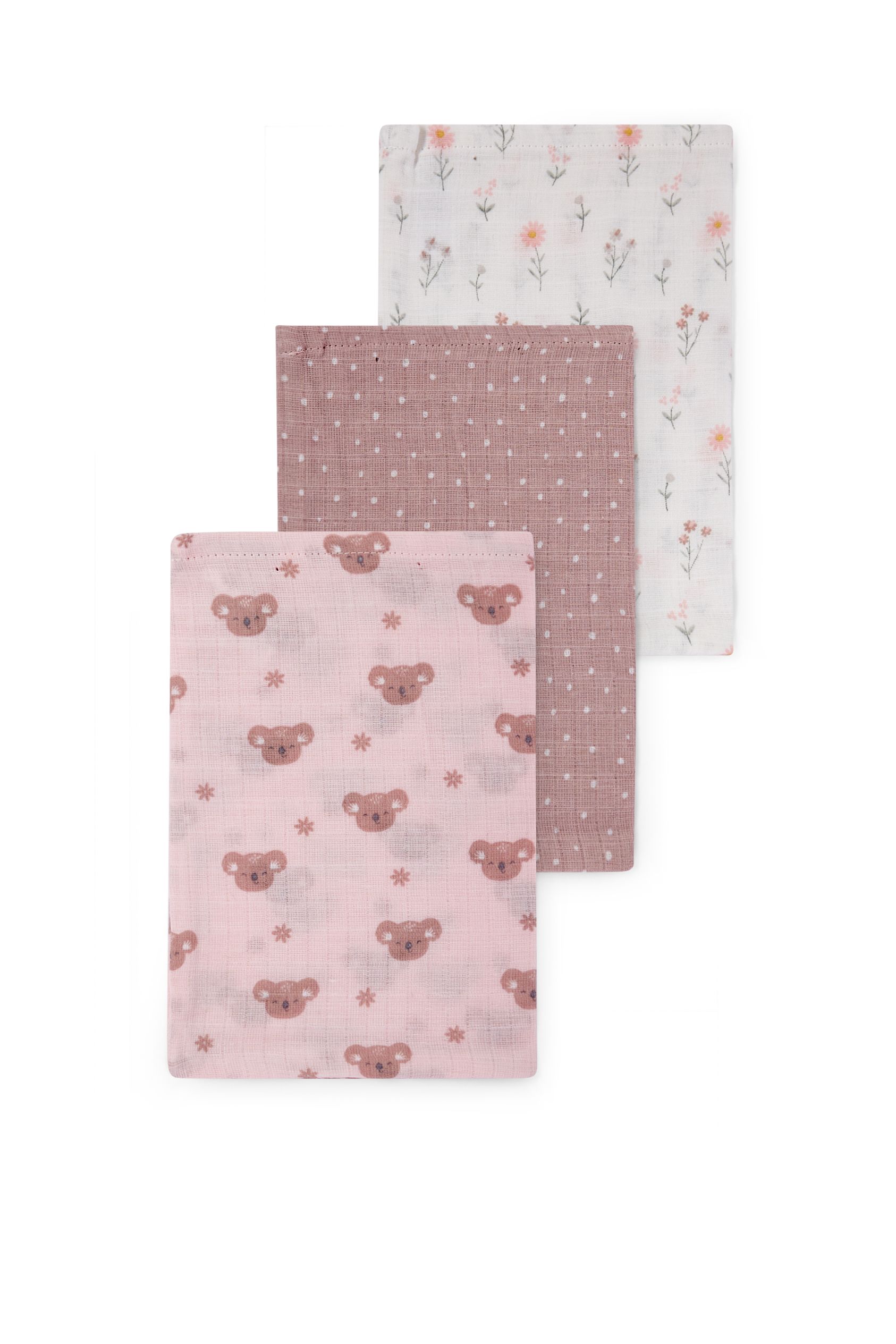 Multipack of 3 - baby flannels