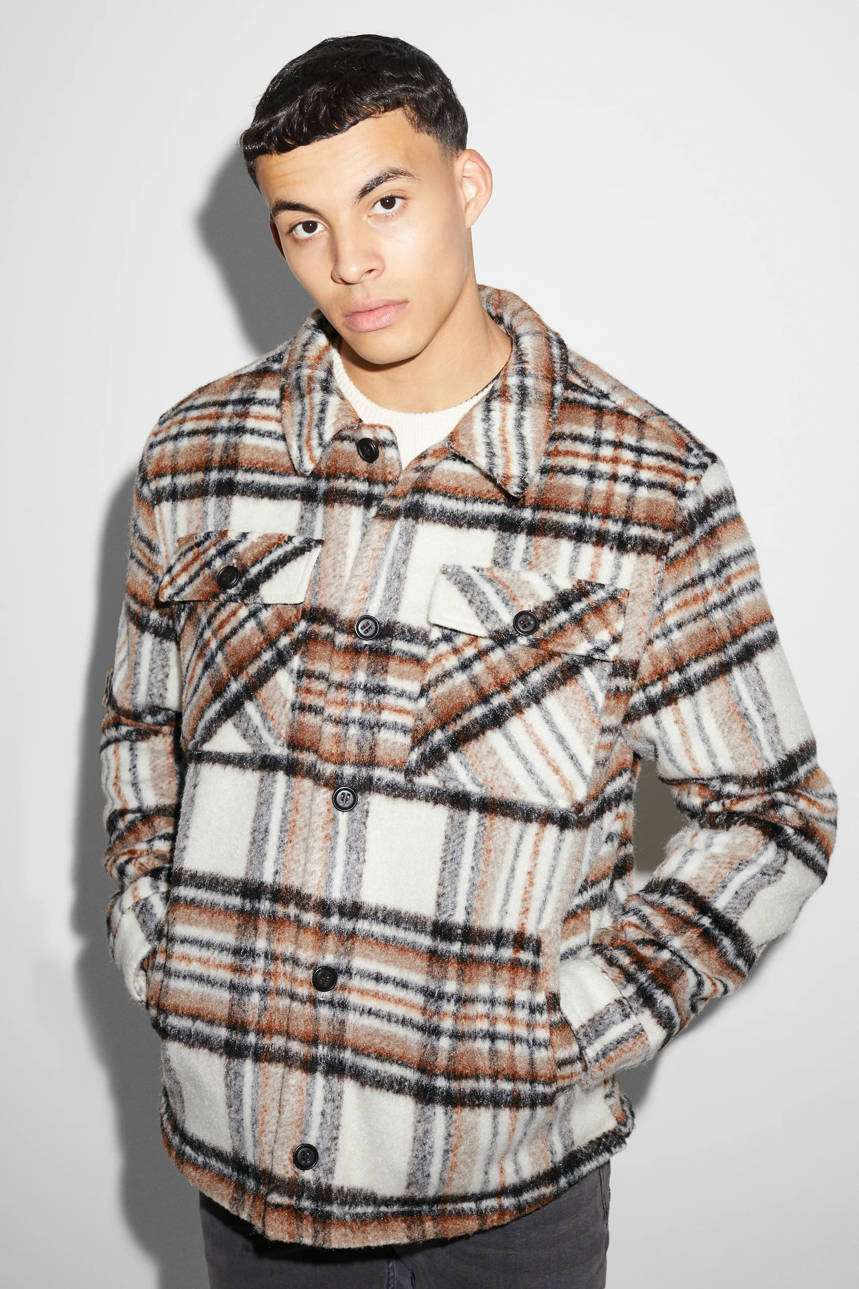 Shirt jacket - check