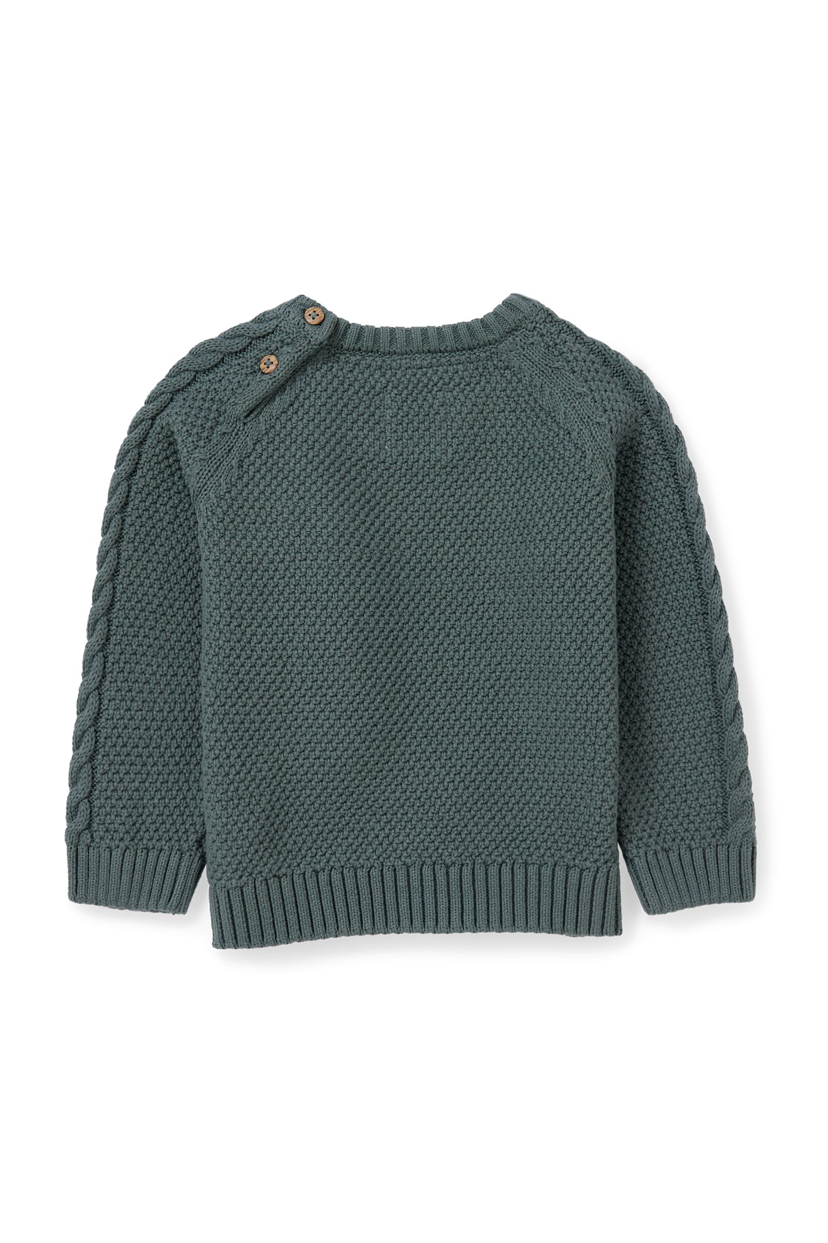 Baby jumper - cable knit pattern