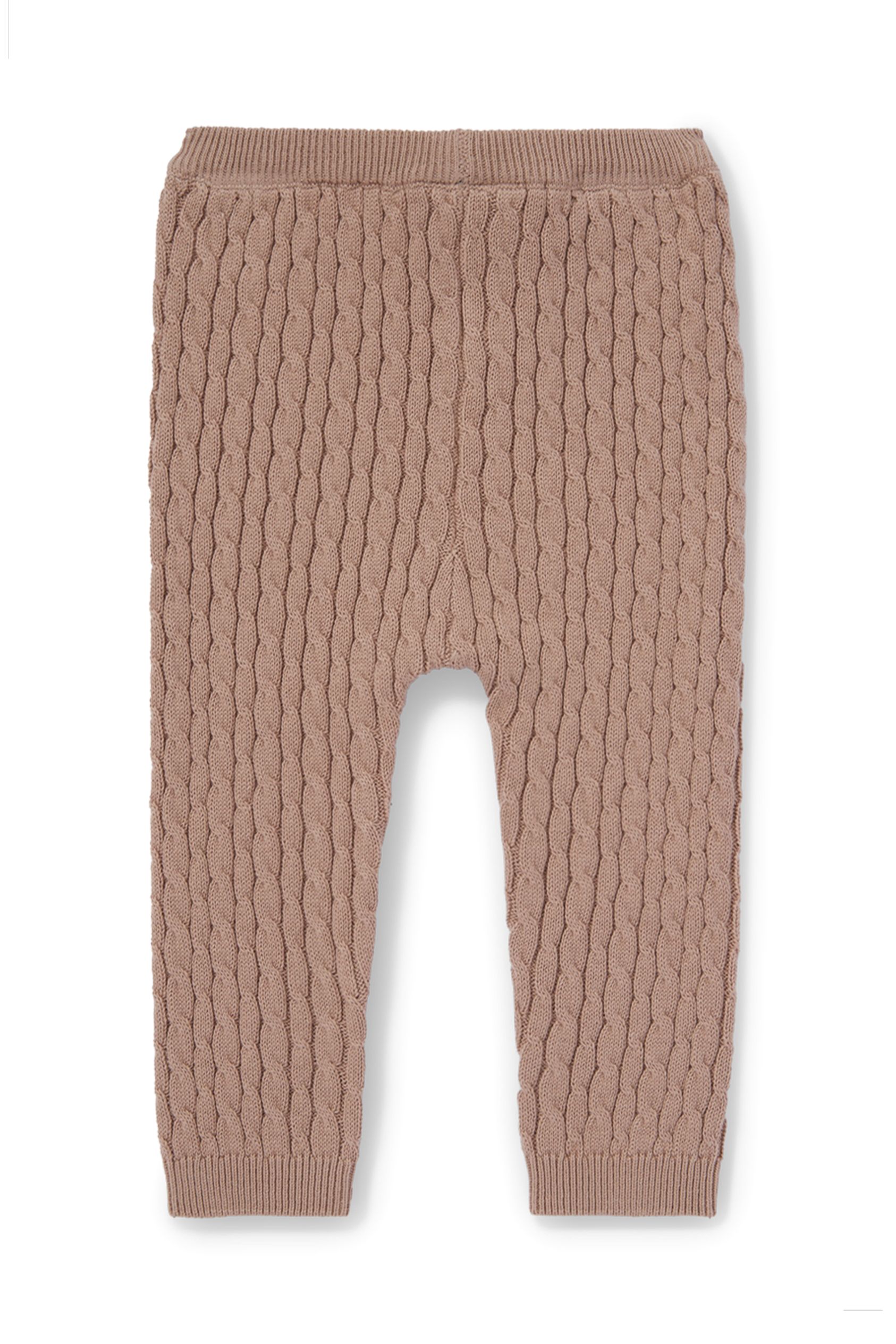 Baby knitted trousers - cable knit pattern
