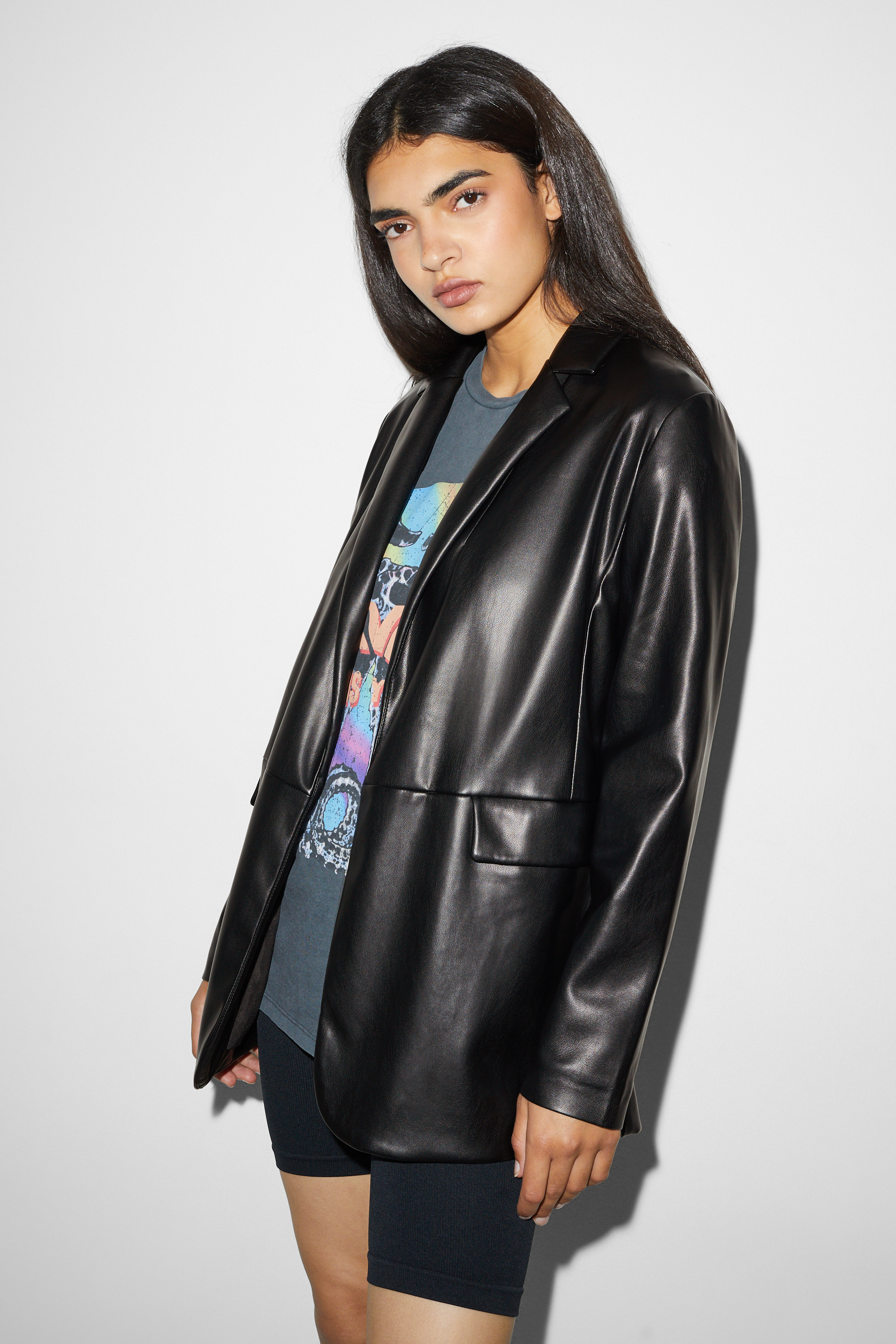 CLOCKHOUSE - blazer - regular fit - faux leather