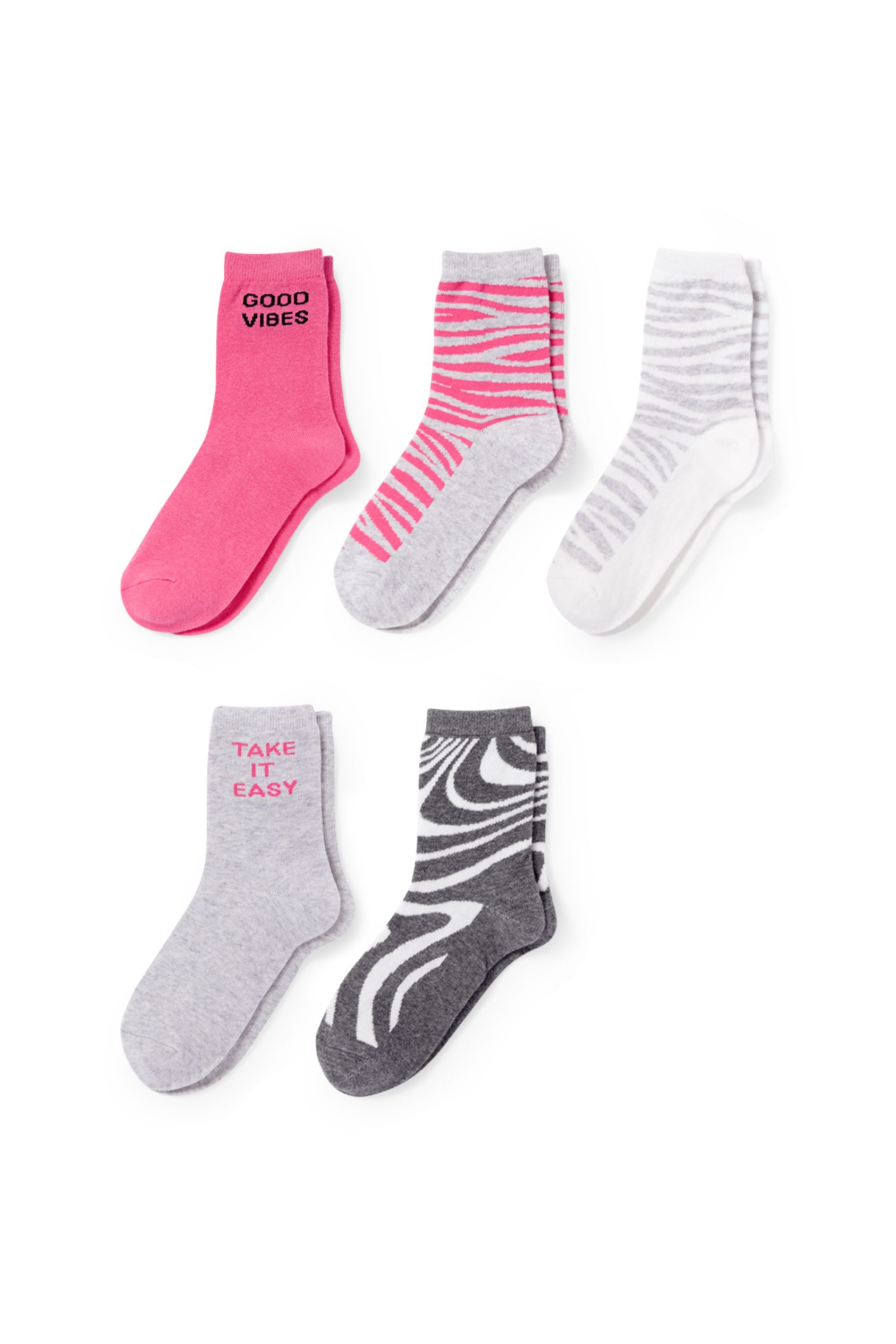 Multipack of 5 - socks - patterned