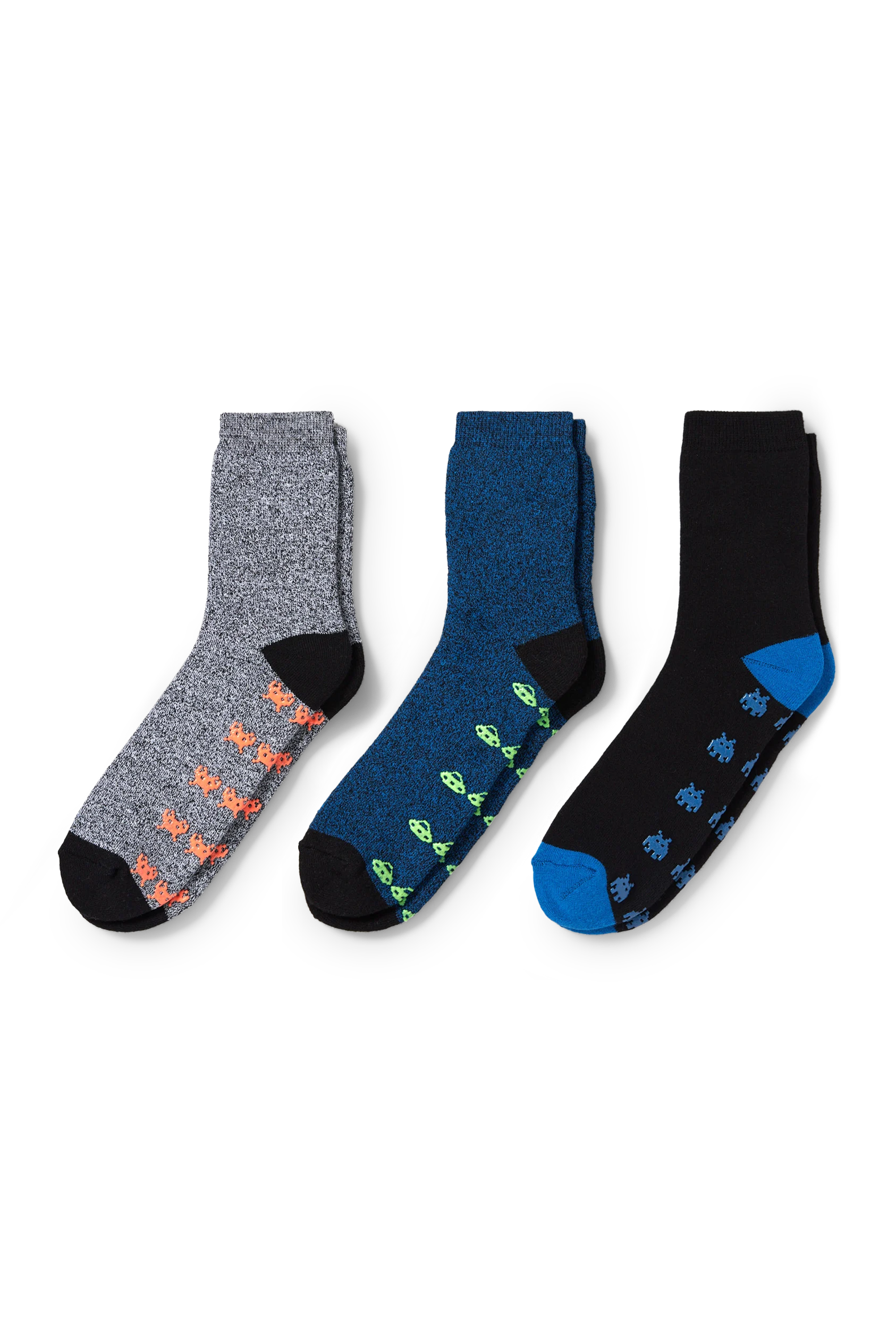 Multipack of 3 - UFO - non-slip socks with motif