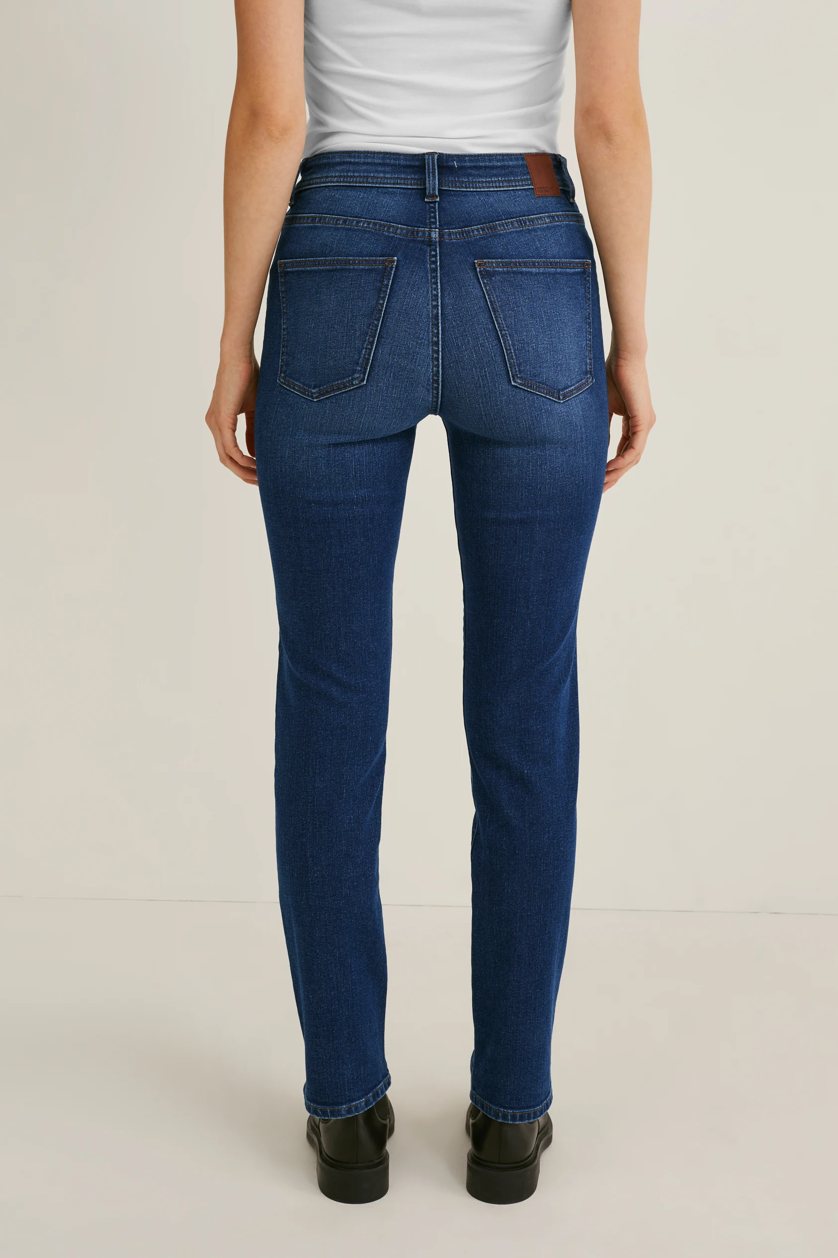 Straight jeans - high waist - LYCRA?