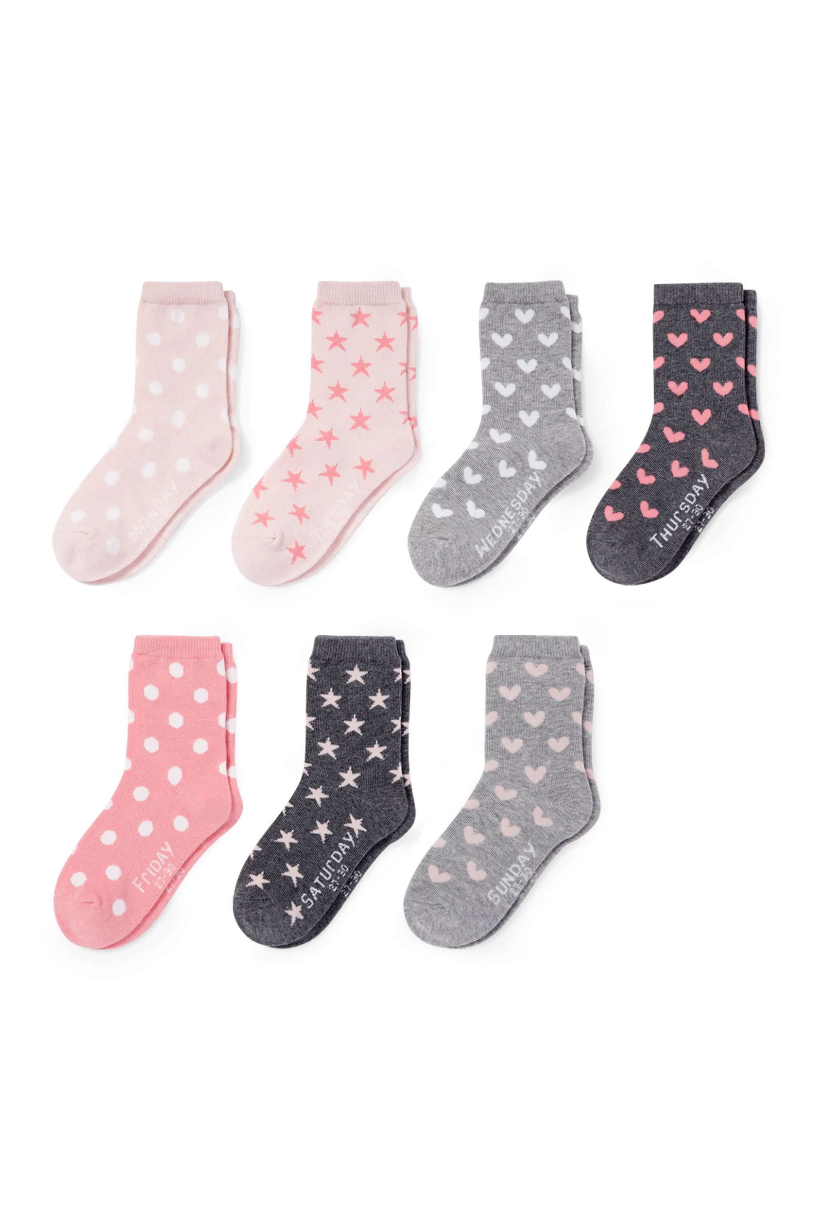 Multipack of 7 - days of the week - socks with motif