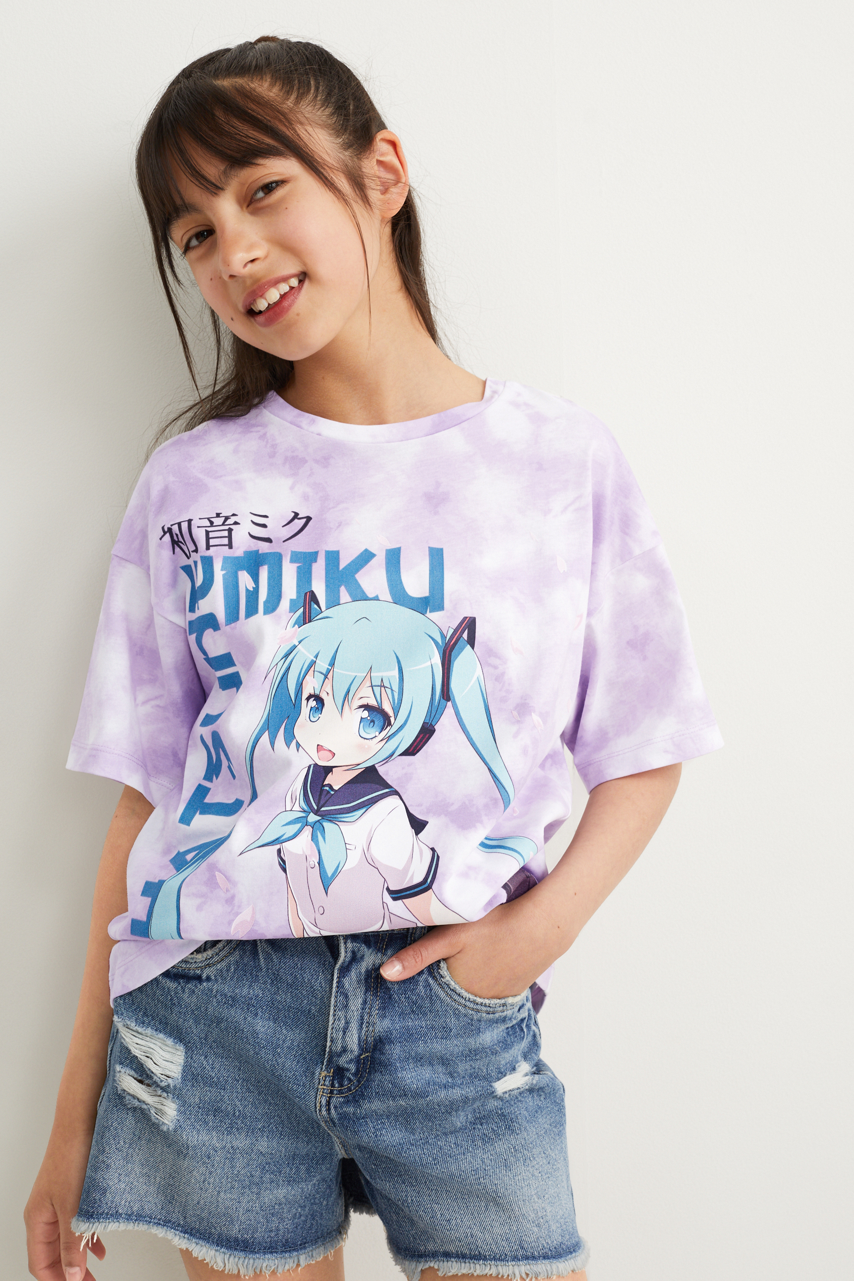 Hatsune Miku - short sleeve T-shirt - patterned