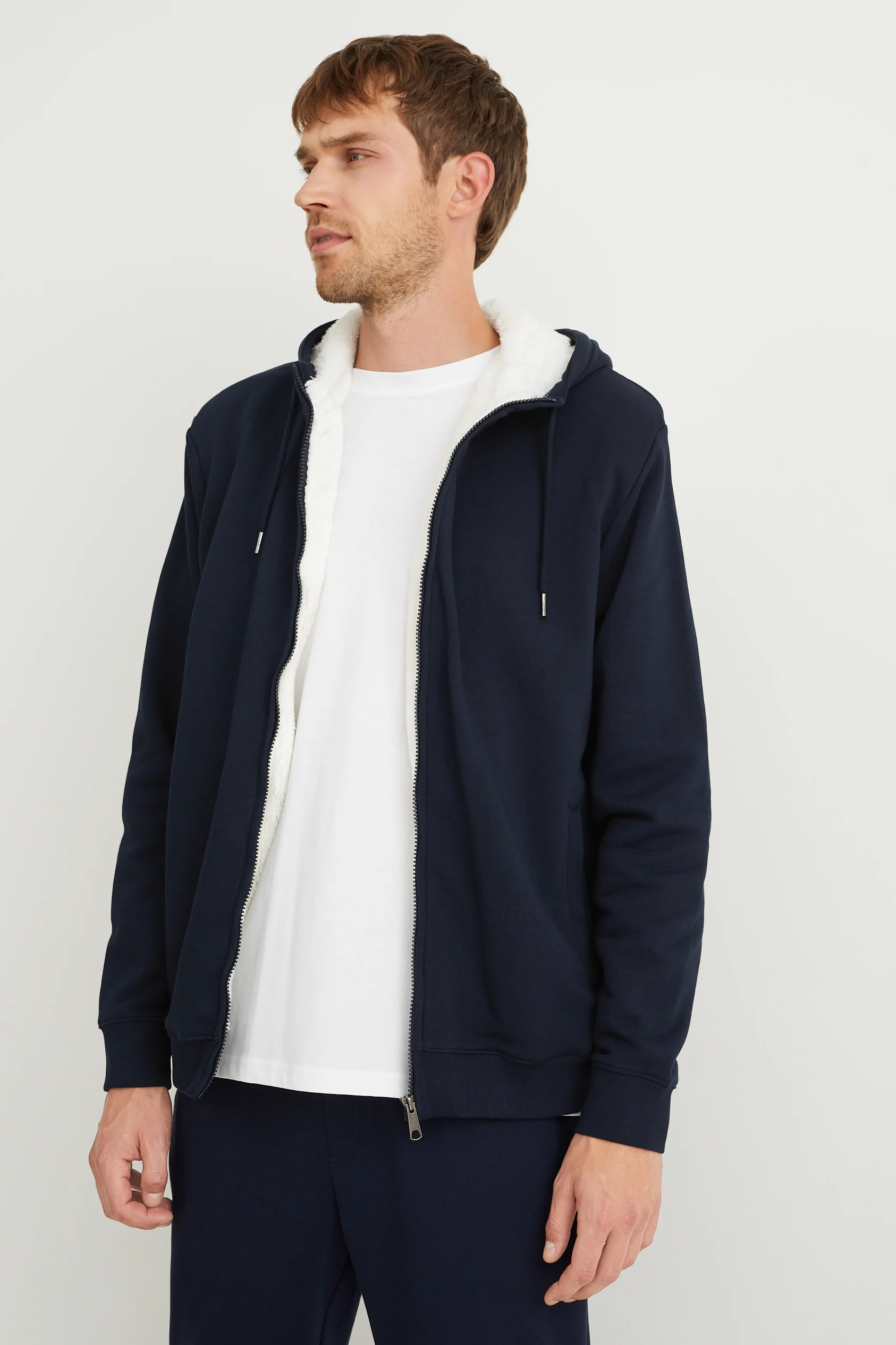 Zip-through hoodie