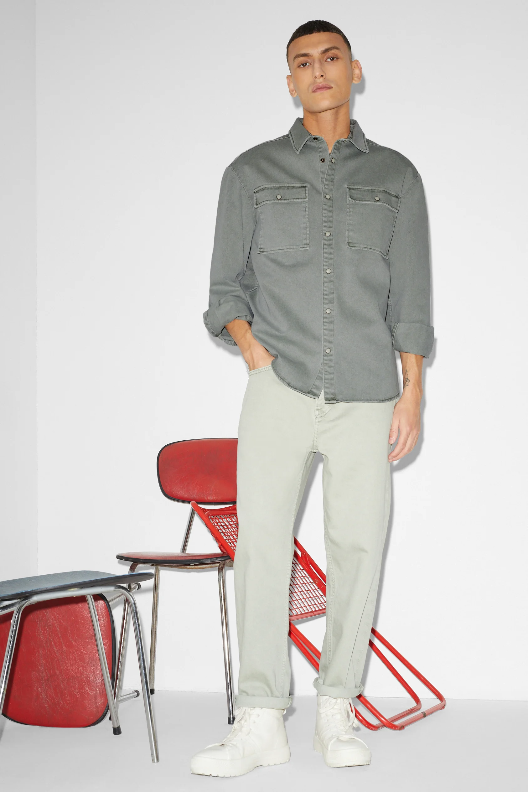 Shirt - regular fit - kent collar