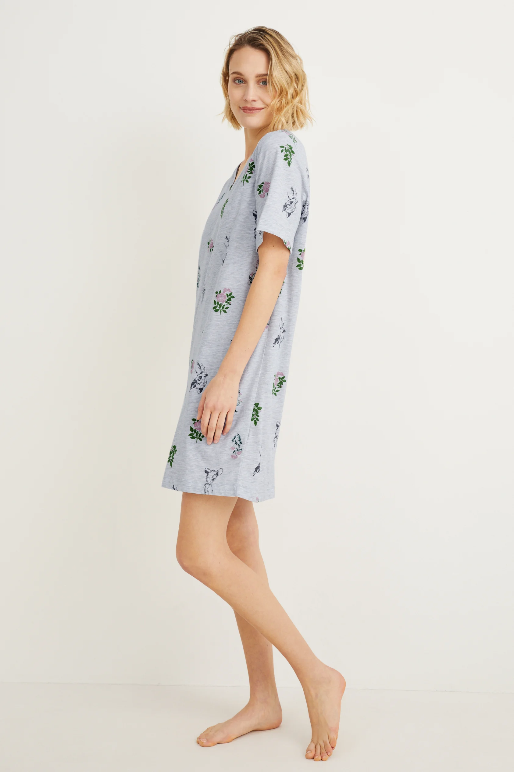 Nightshirt - floral - Bambi