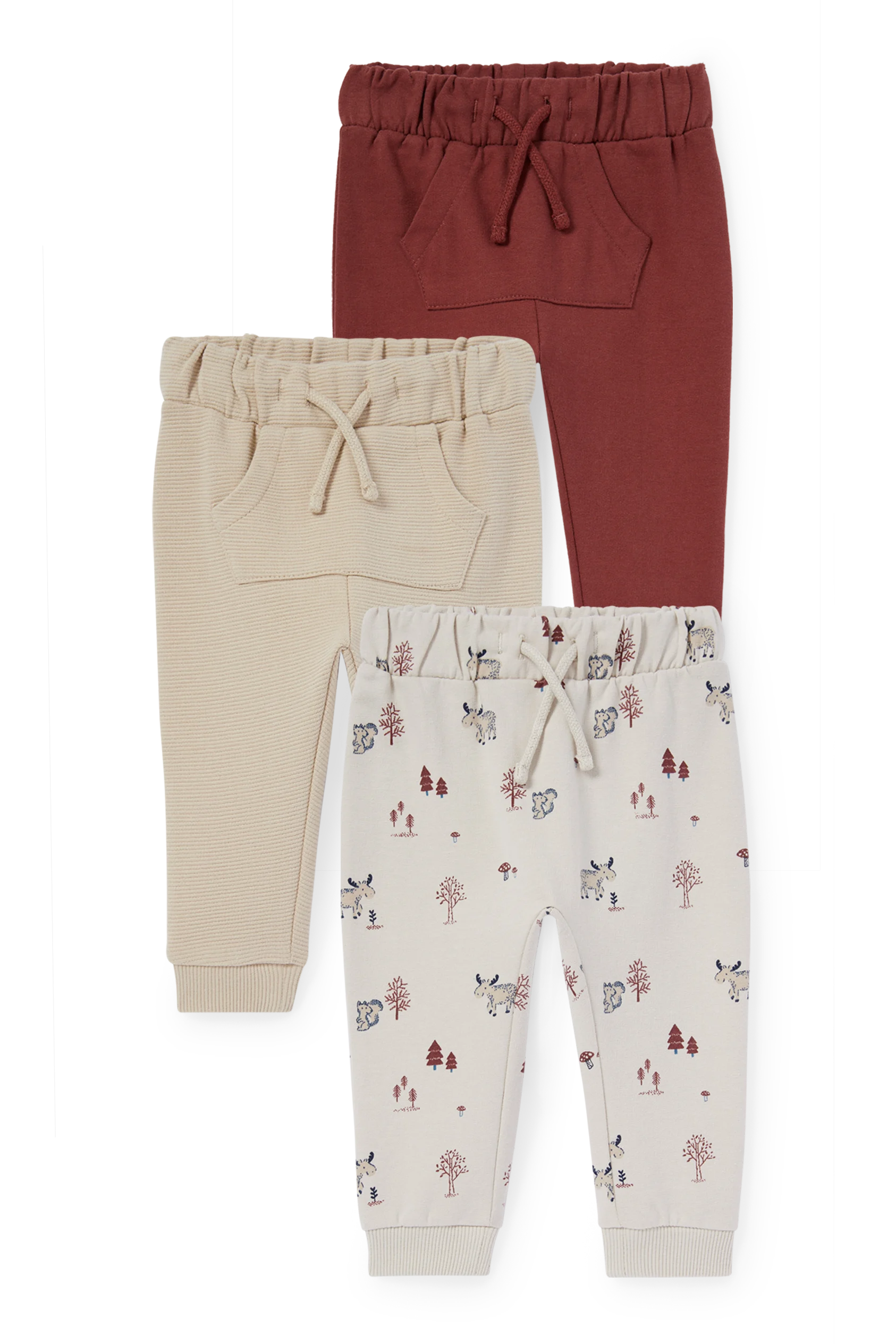Multipack of 3 - woodland animals - baby joggers