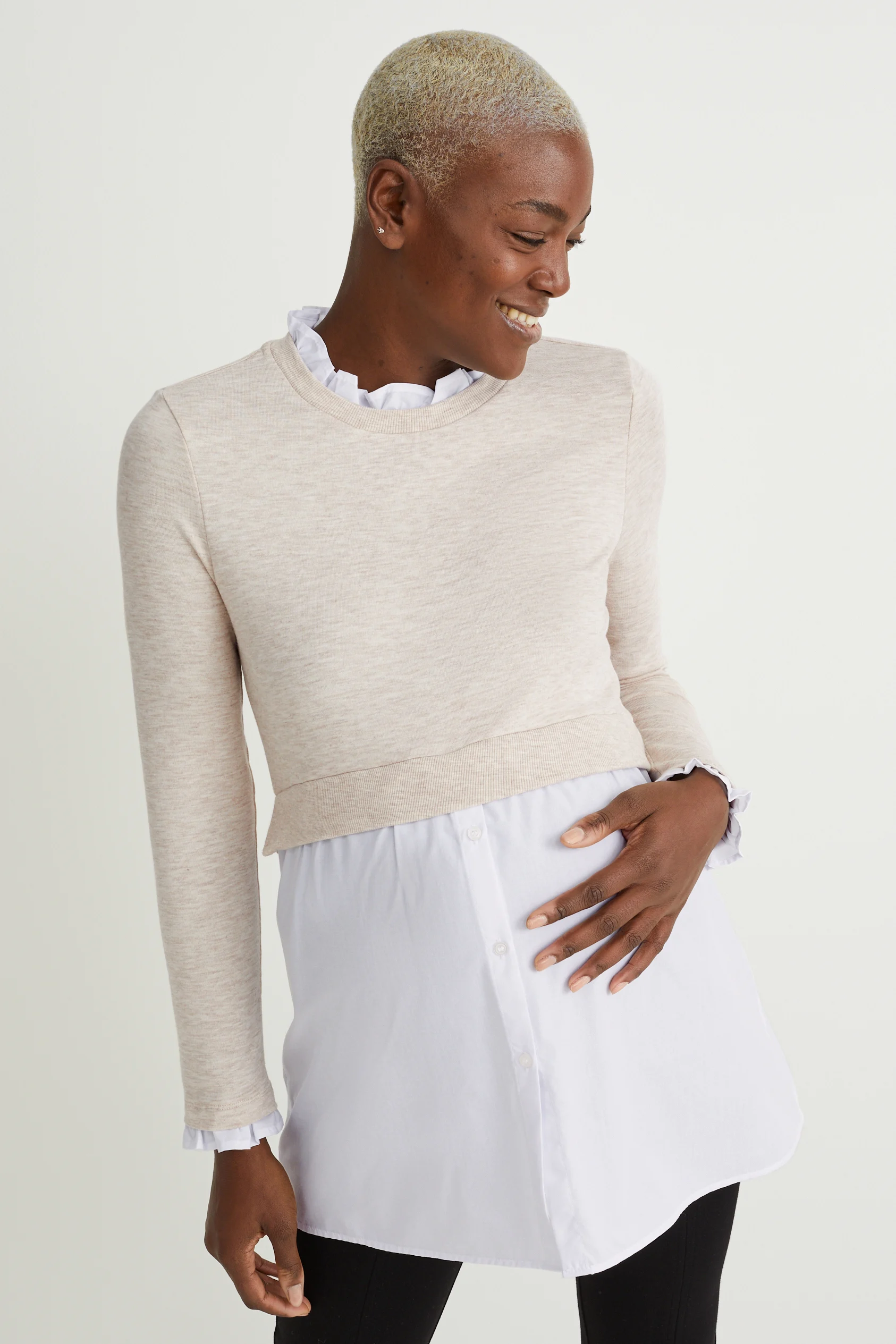 Maternity sweatshirt - 2-in-1 look