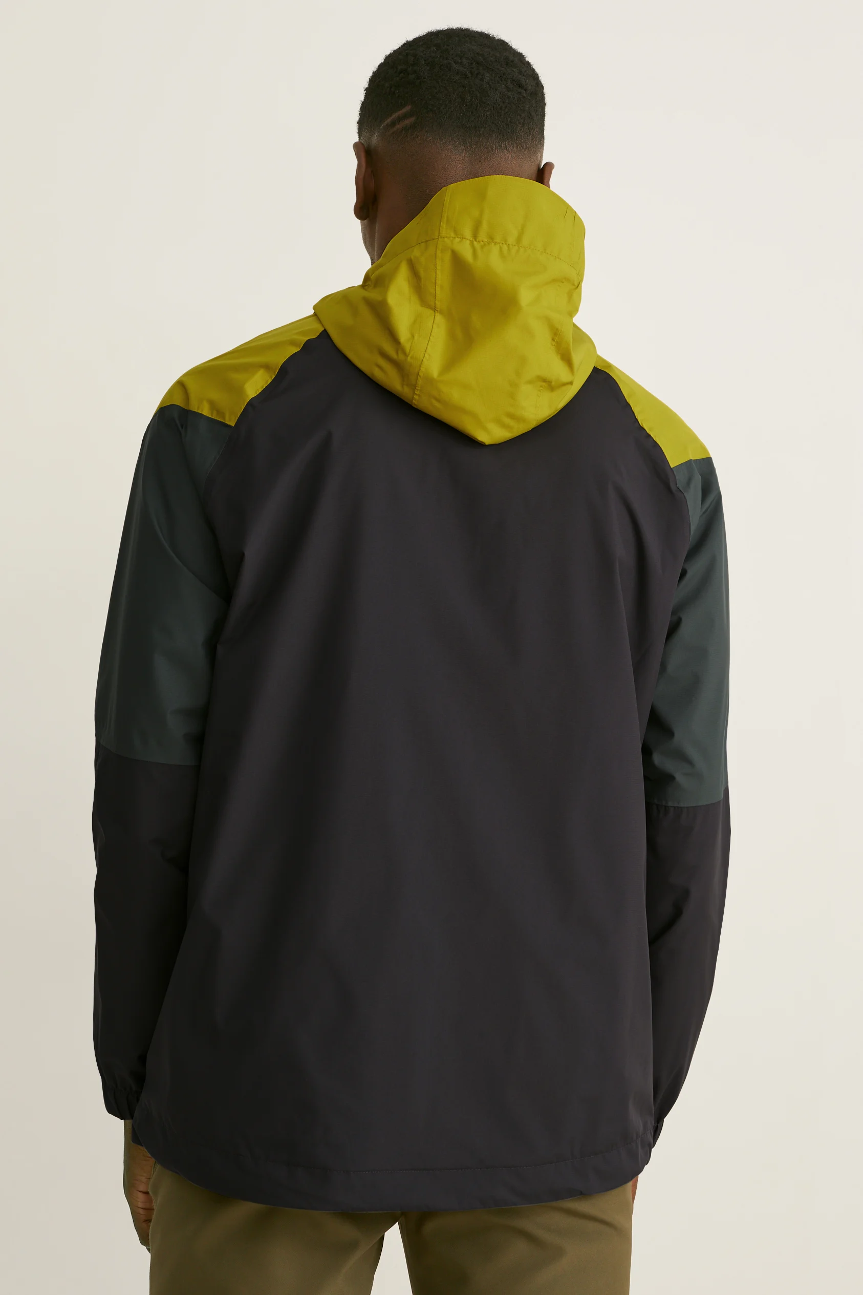 Outdoor jacket with hood