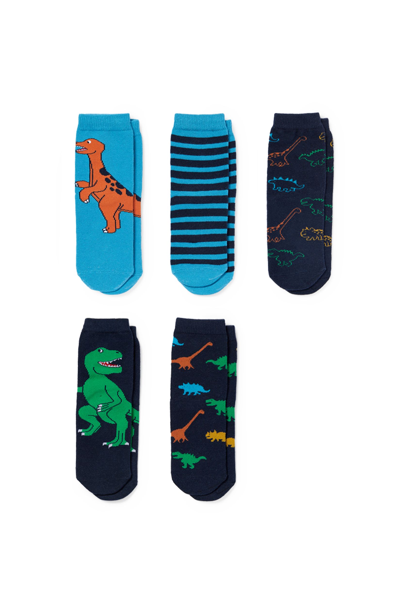 Multipack of 5 - dinosaur - socks with motif