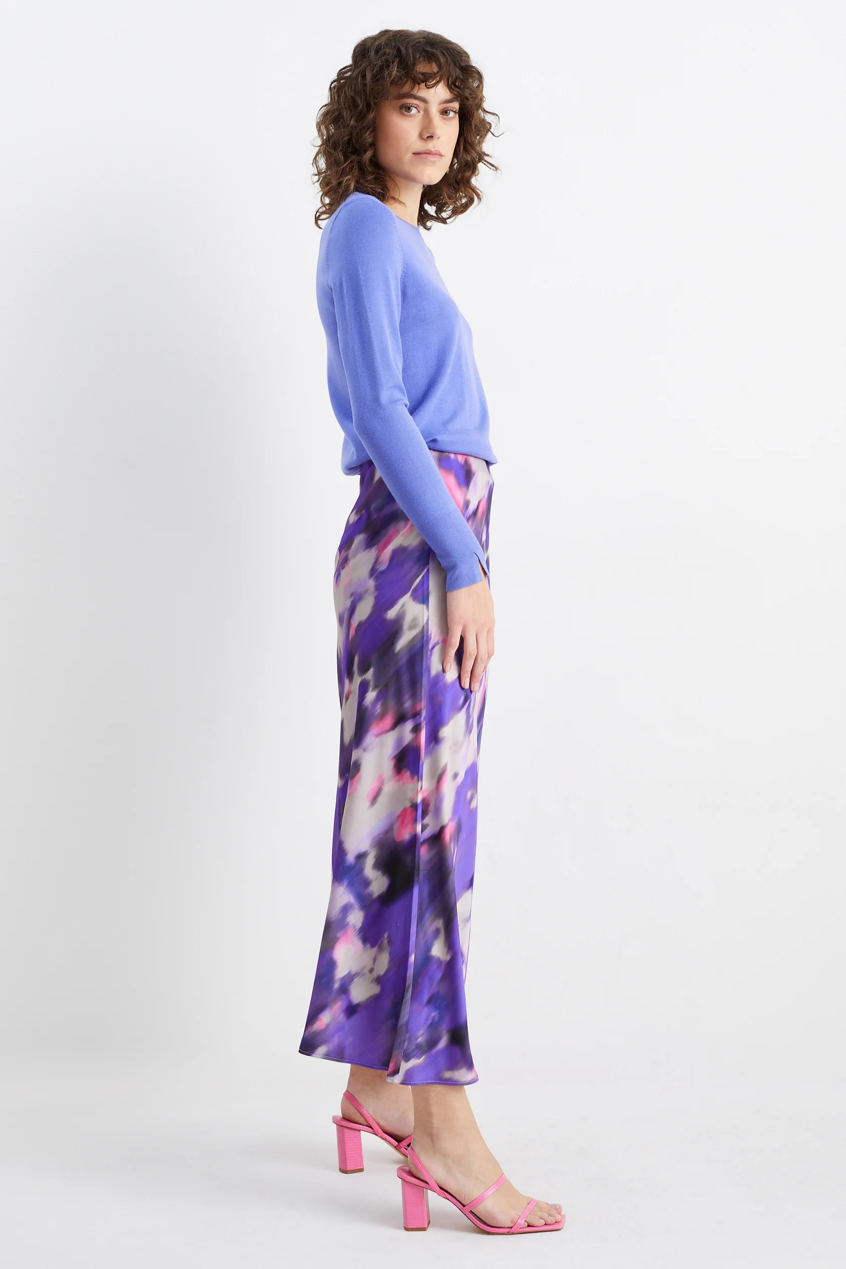 Satin skirt - patterned