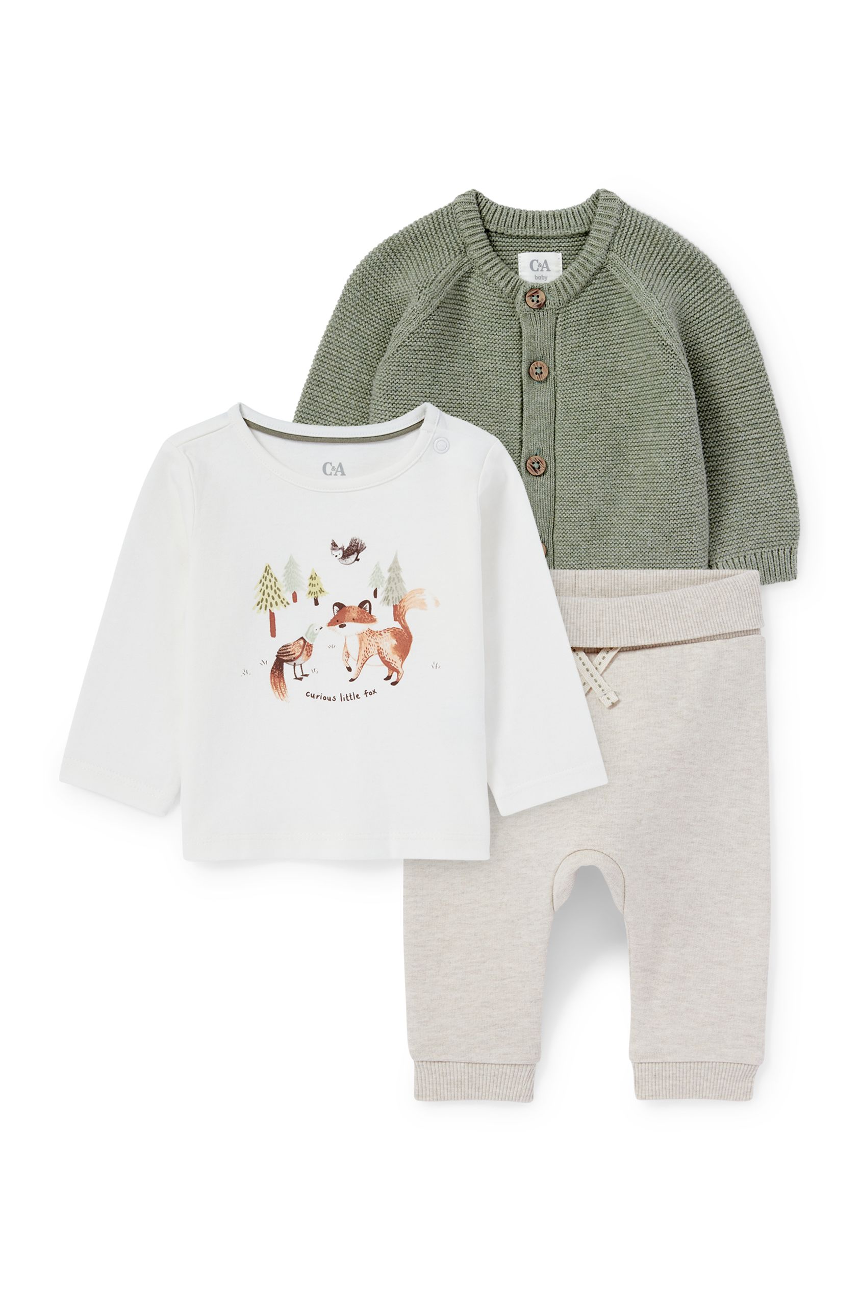 Woodland animals - baby outfit - 3 piece