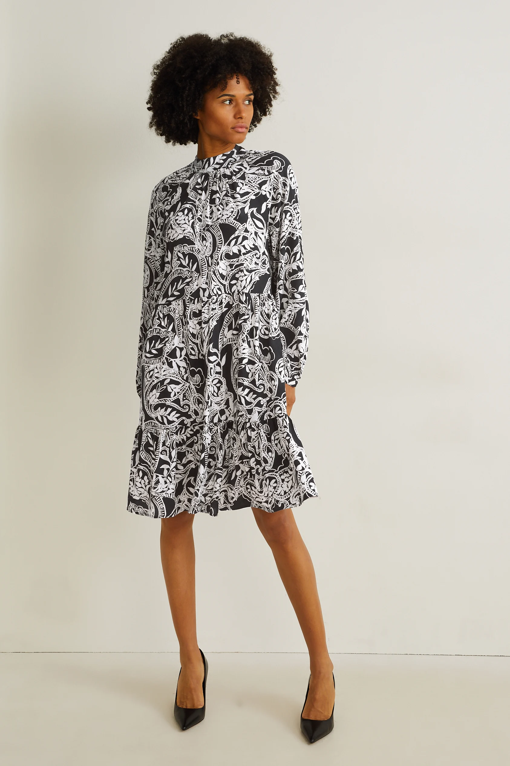 A-line dress - patterned