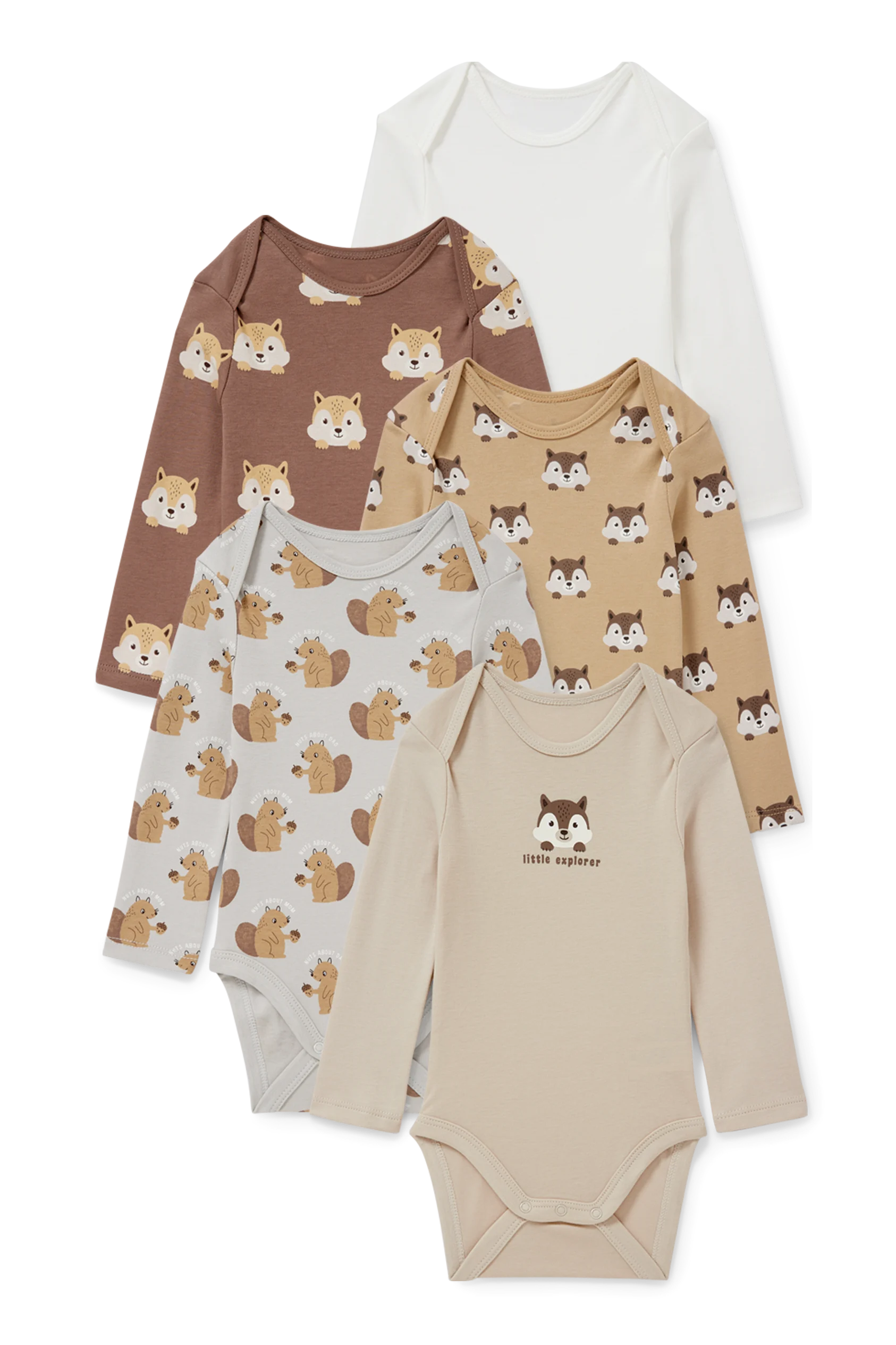 Multipack of 5 - baby bodysuit