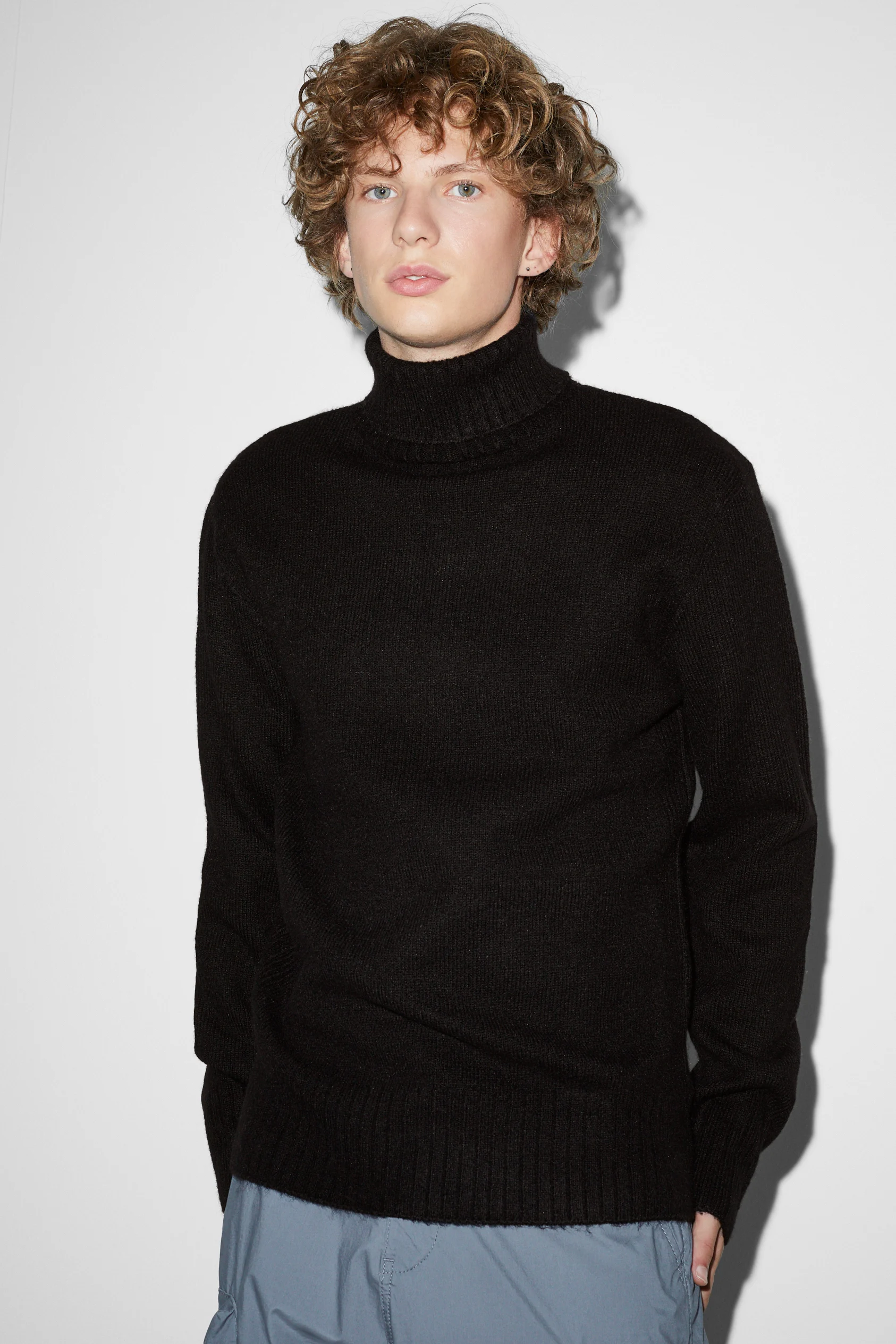 Polo neck jumper