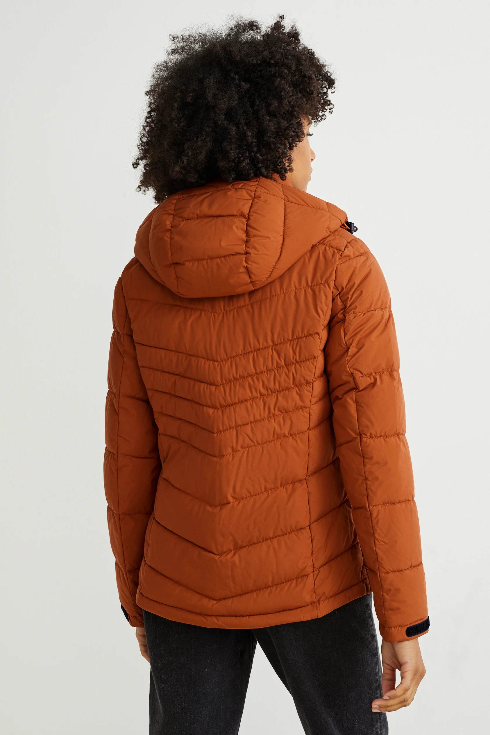 Quilted jacket with hood