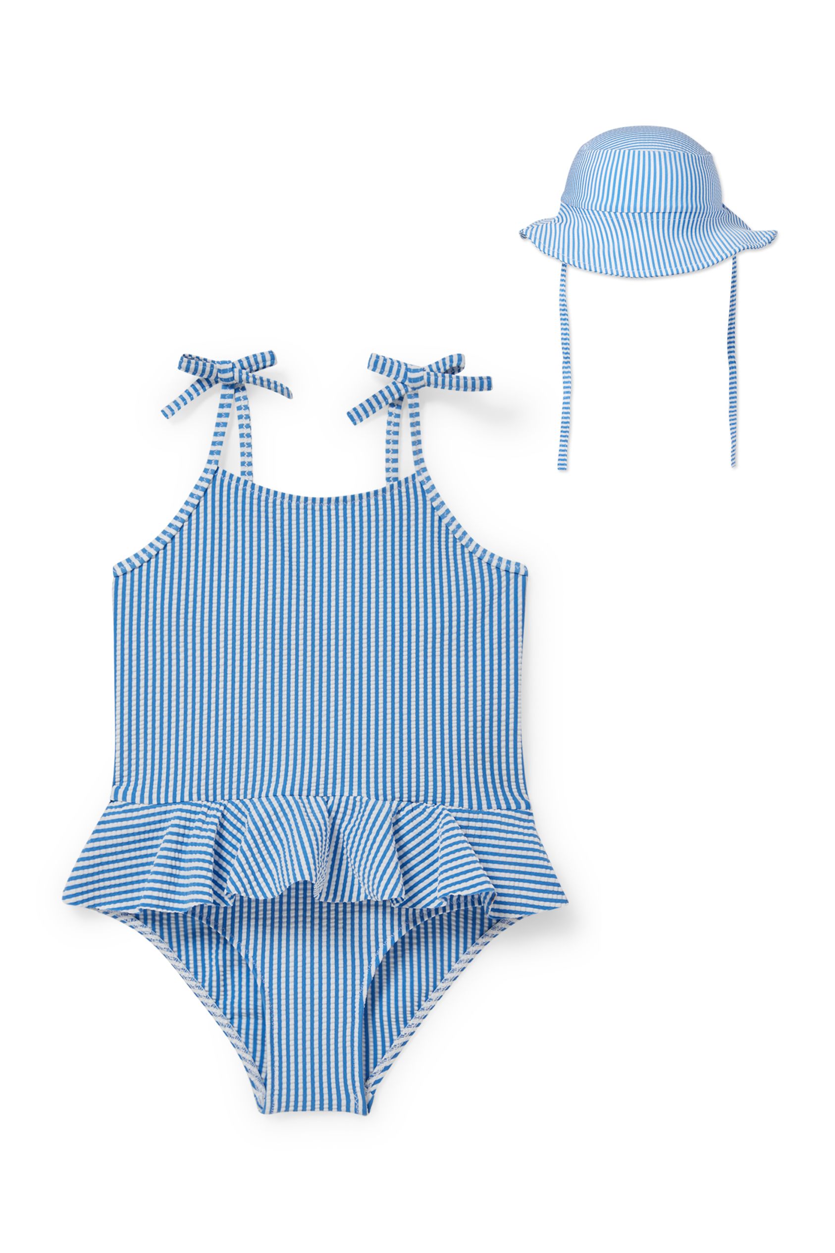 Baby swimming outfit - 2 piece - striped